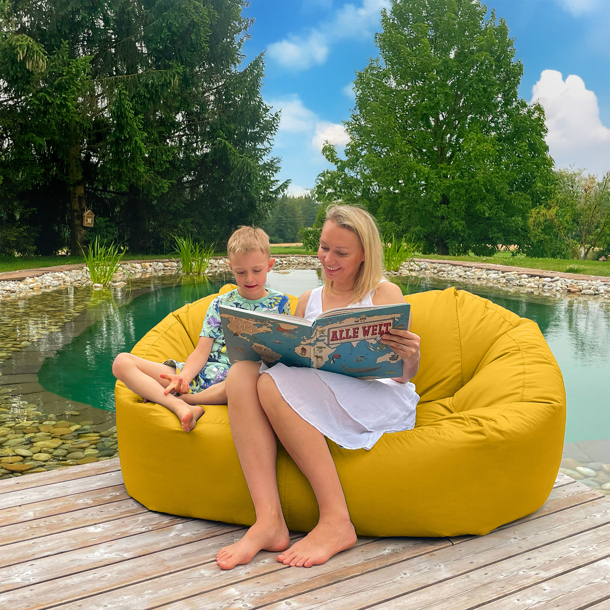 Bruni Lounge in Gelb - Indoor- und Outdoor-Sitzsack-Sofa