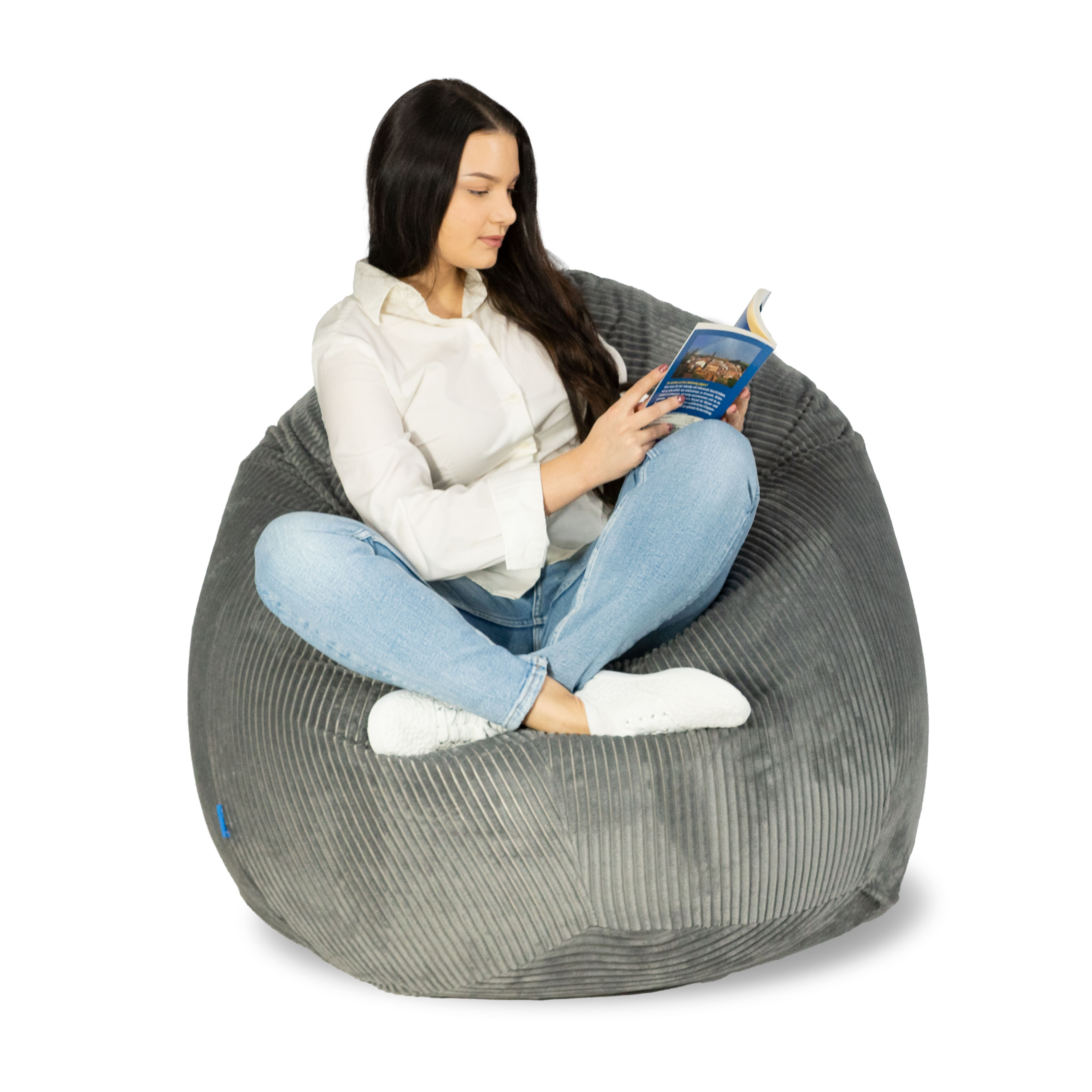 Bruni Classico Cord S in Grau - Indoor-Sitzsack