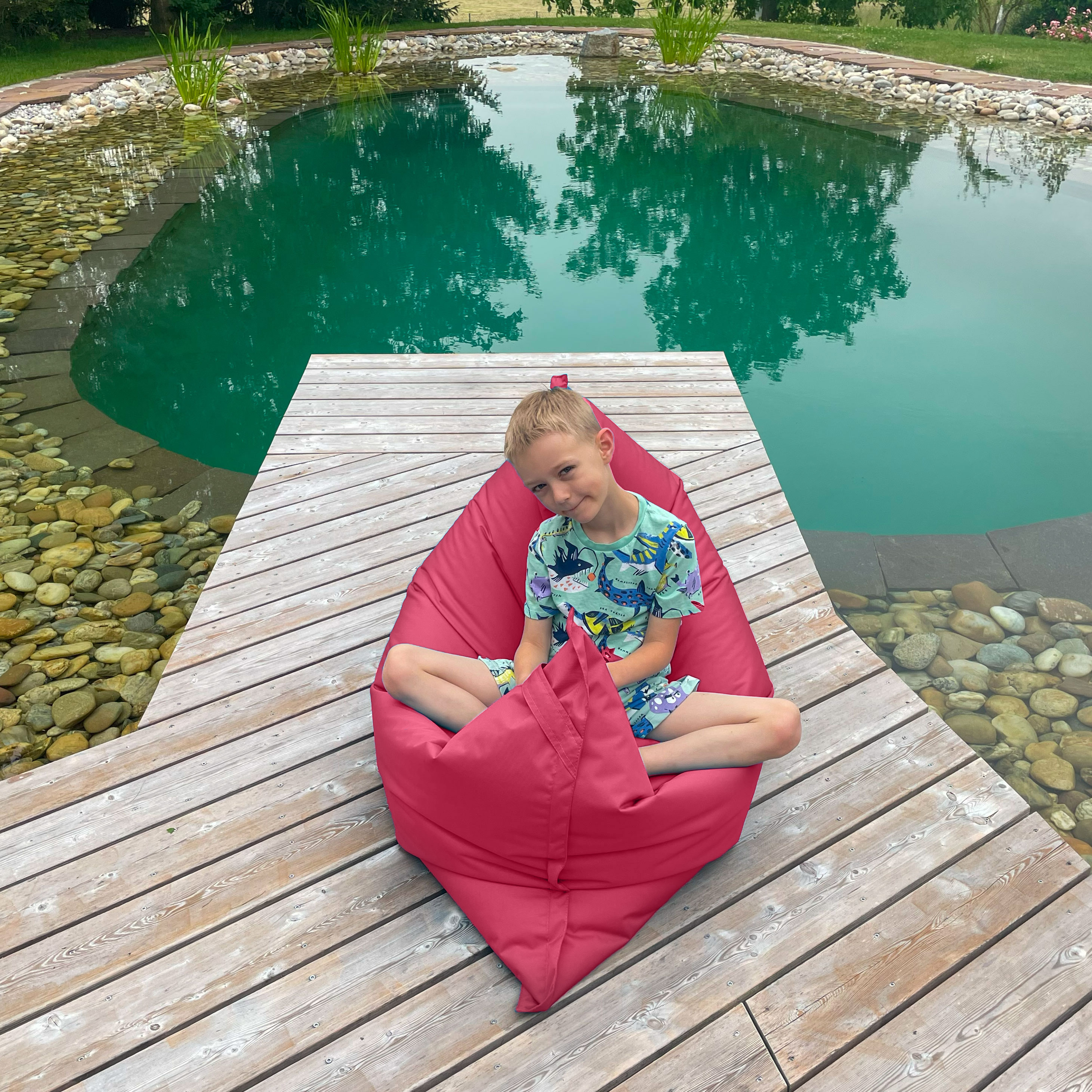 Bruni Caree Kids in Pink - Outdoor- und Indoor-Kinder-Sitzsack