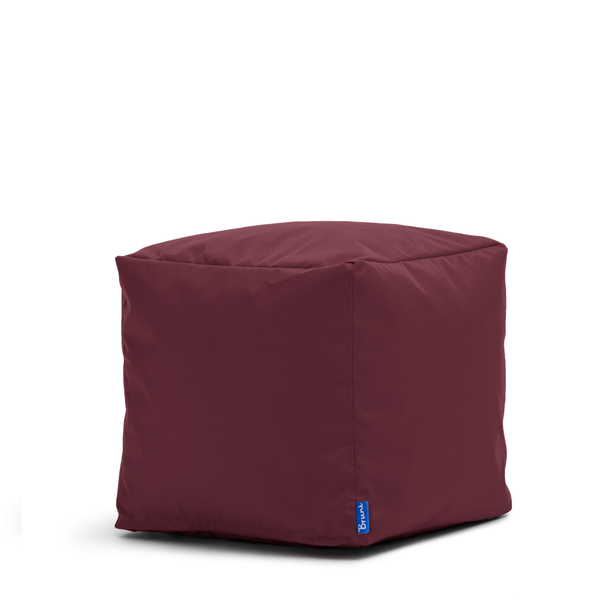 Bruni Cubo Sitzwürfel in Bordeaux - 40x40x40 cm Indoor- und Outdoor-Sitzhocker