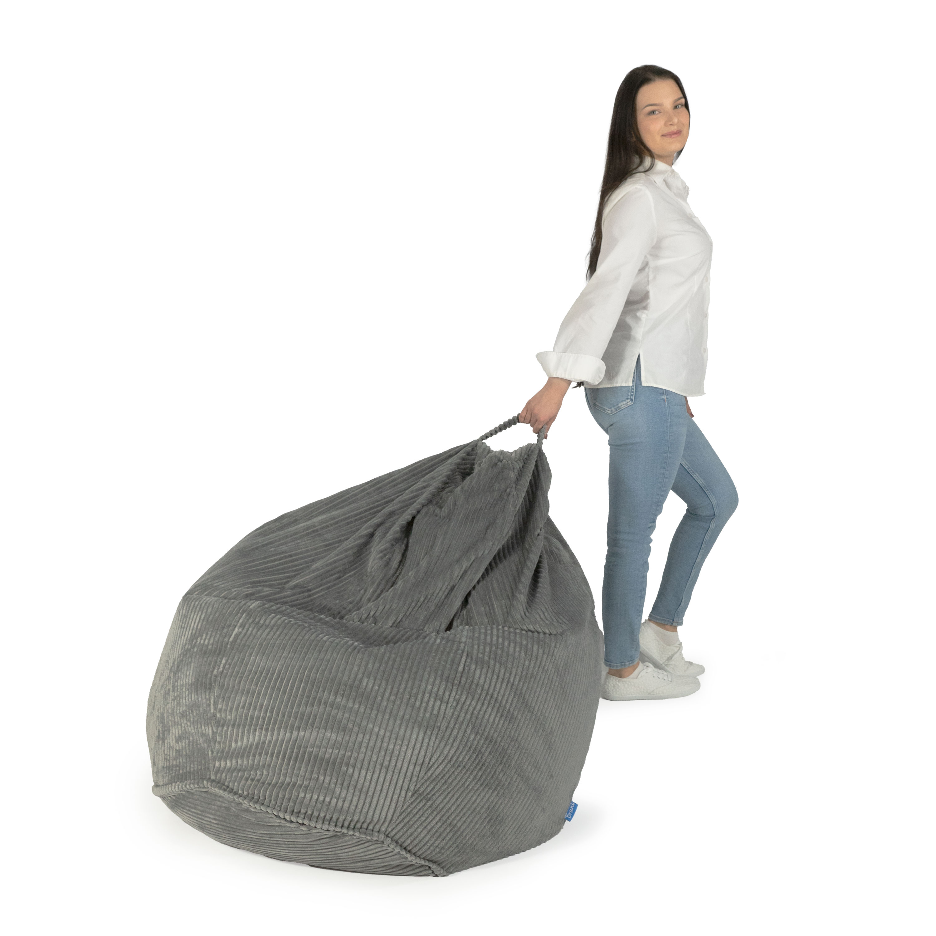 Bruni Classico Cord S in Grau - Indoor-Sitzsack