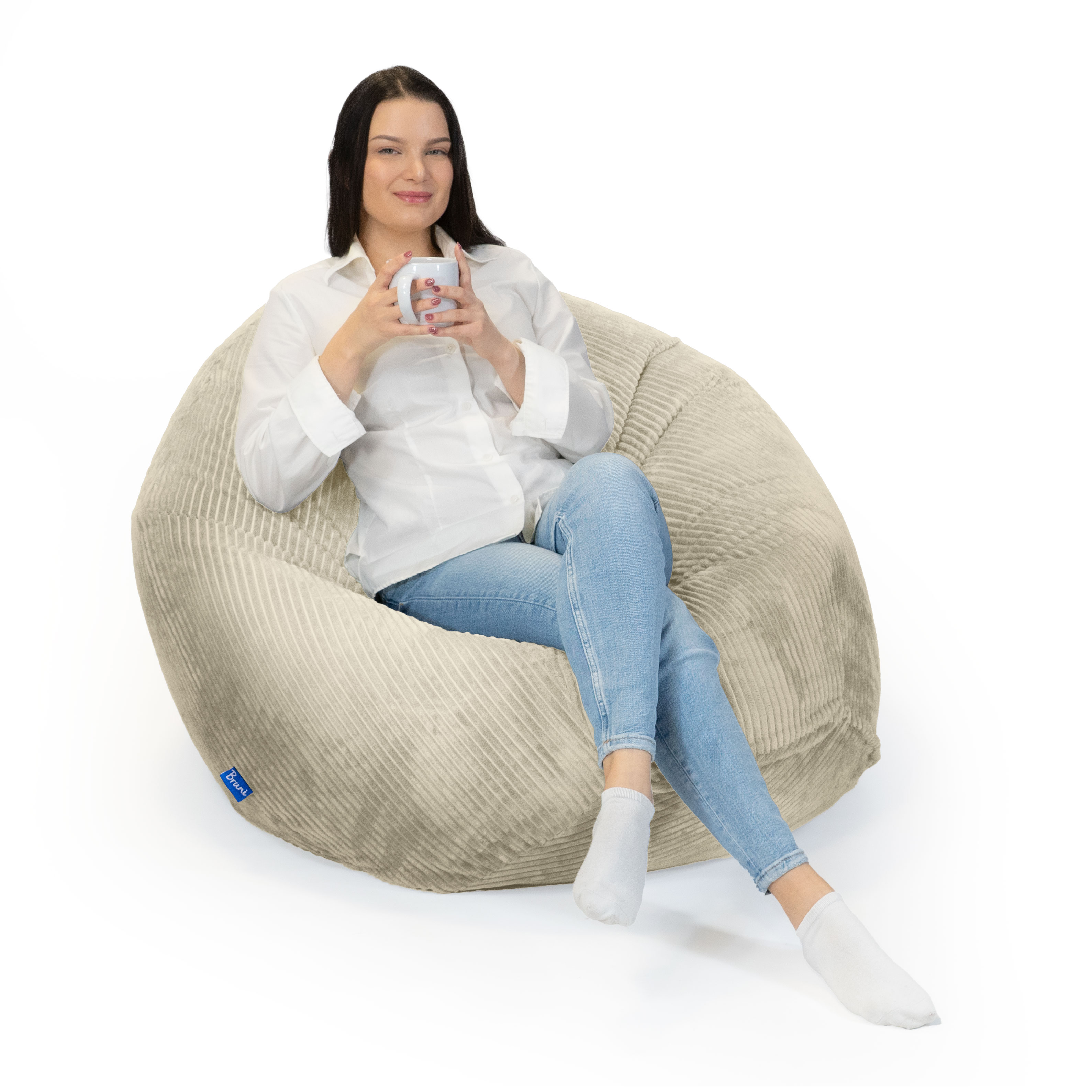 Bruni Classico Cord M in Beige - Indoor-Sitzsack