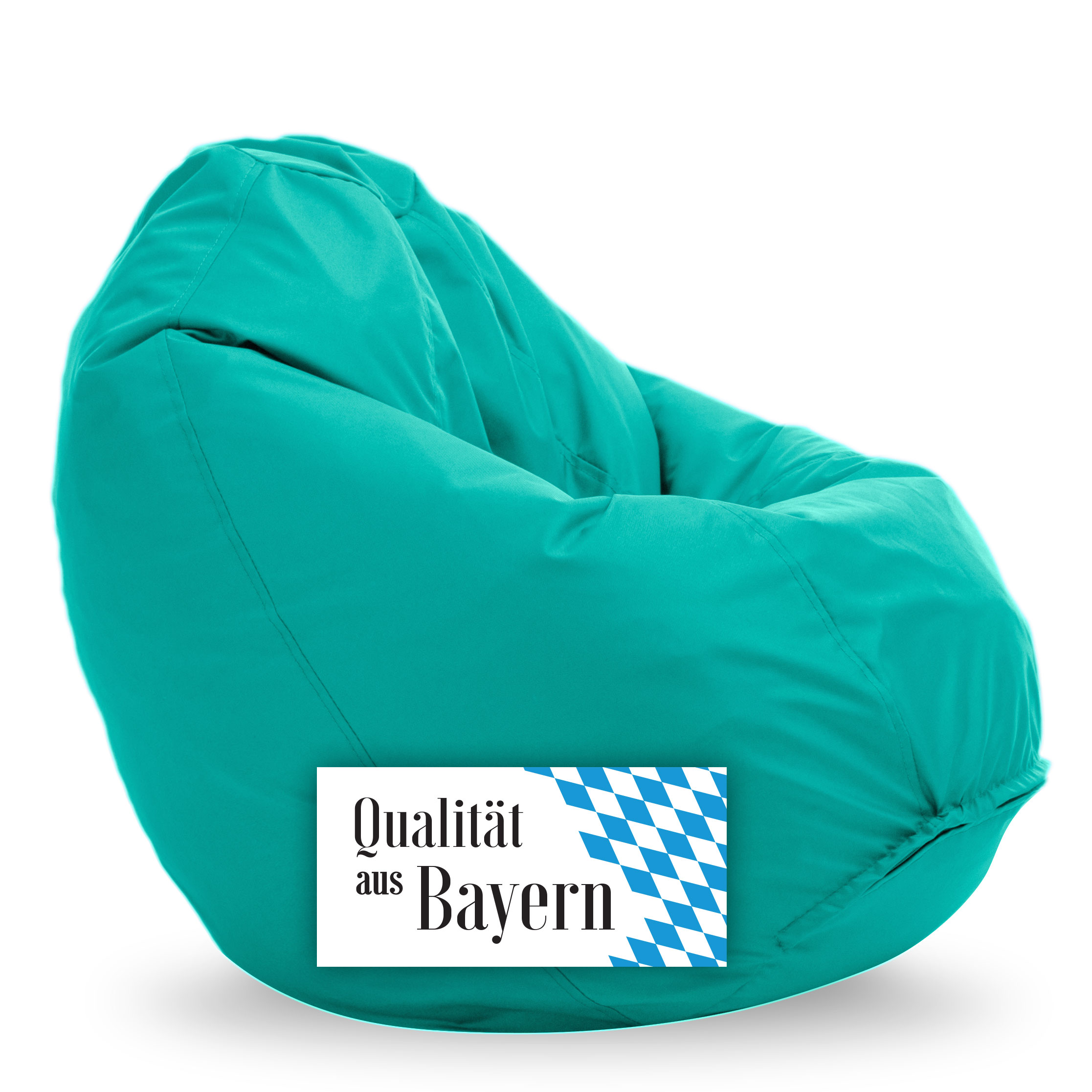 Bruni Classico Sitzsack L in Türkis - Indoor- und Outdoor-Bean Bag, in Deutschland gefertigt
