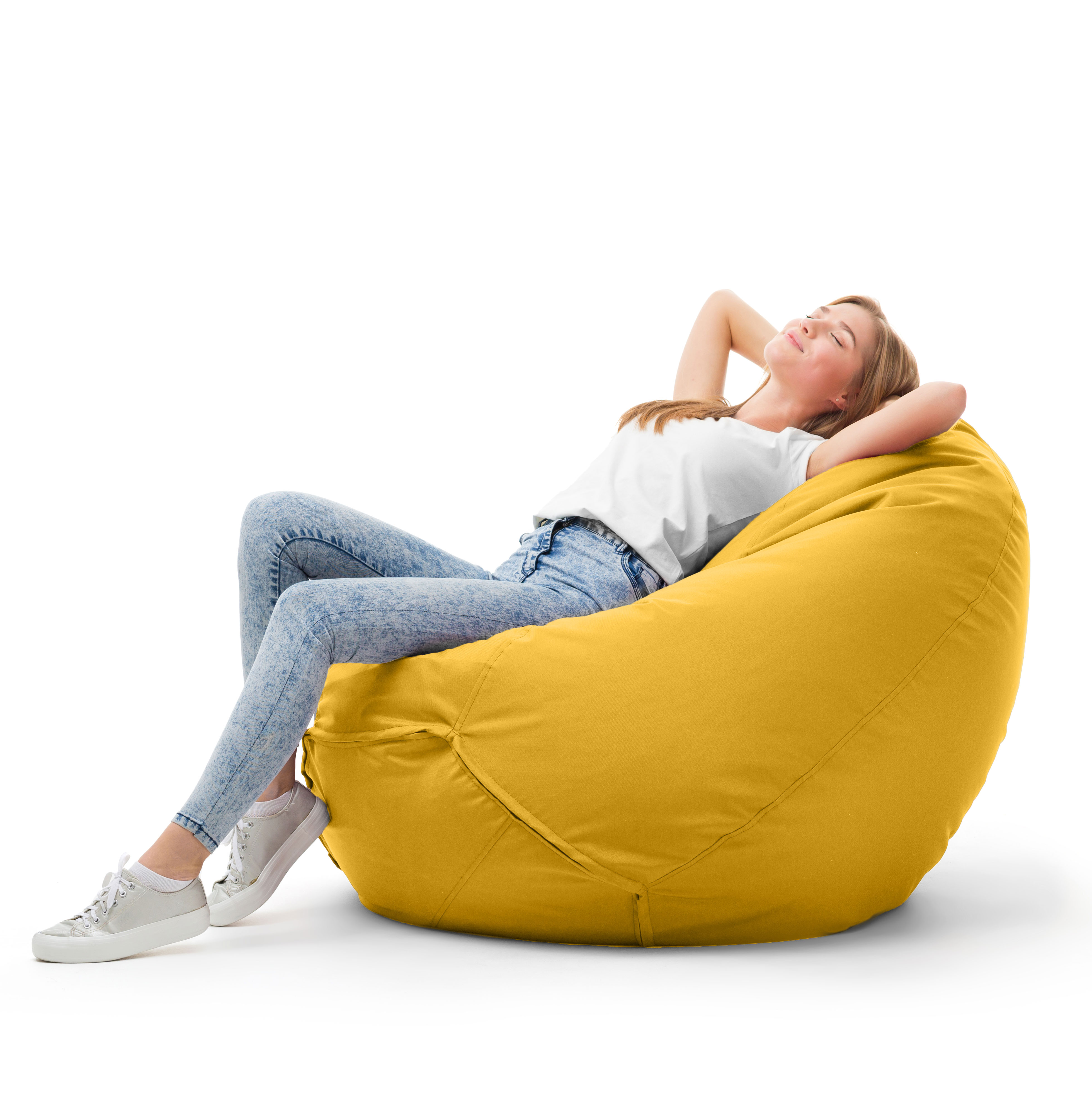 Bruni Classico Sitzsack L in Gelb - Indoor- und Outdoor-Bean Bag, in Deutschland gefertigt