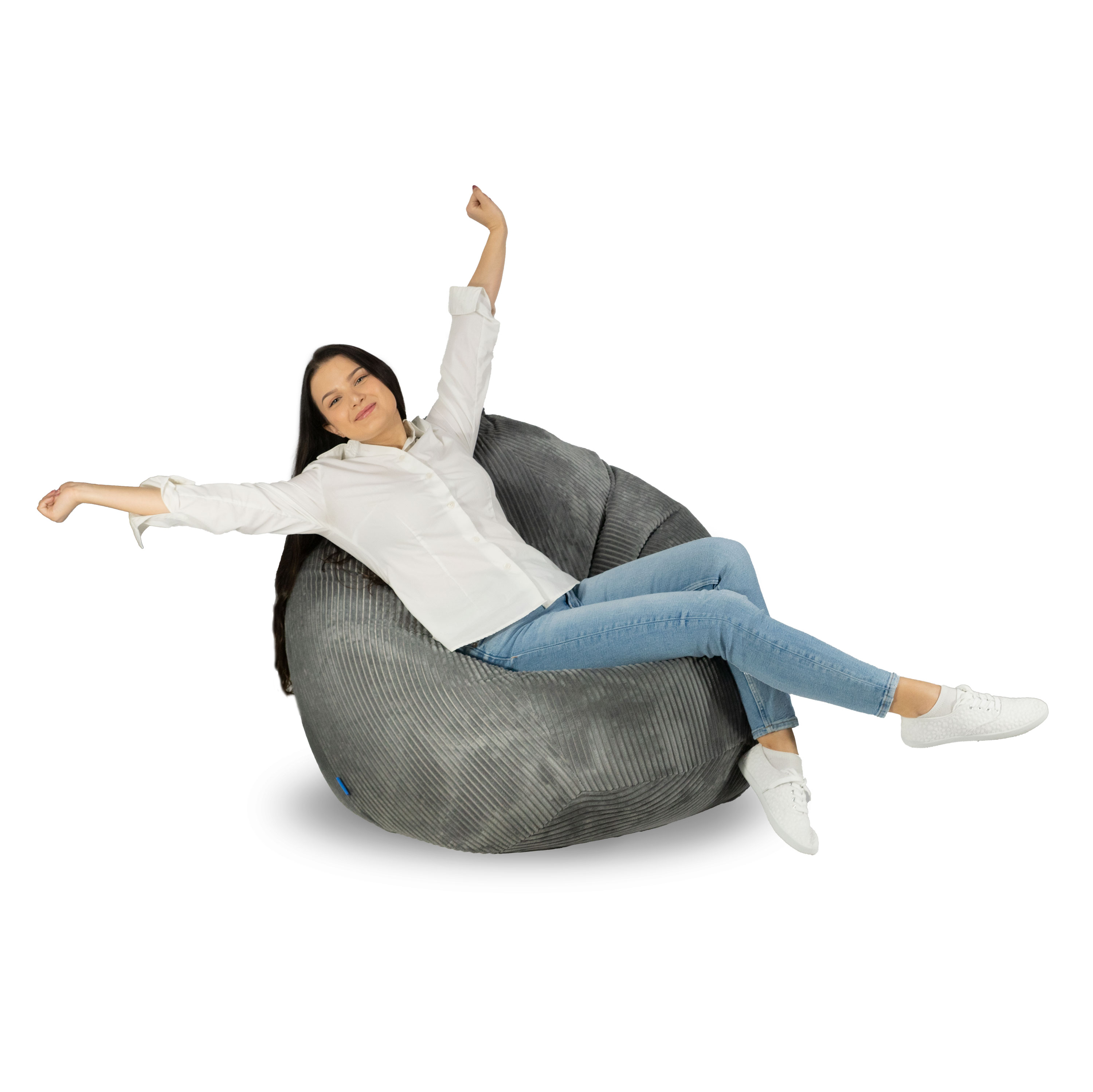 Bruni Classico Cord S in Grau - Indoor-Sitzsack
