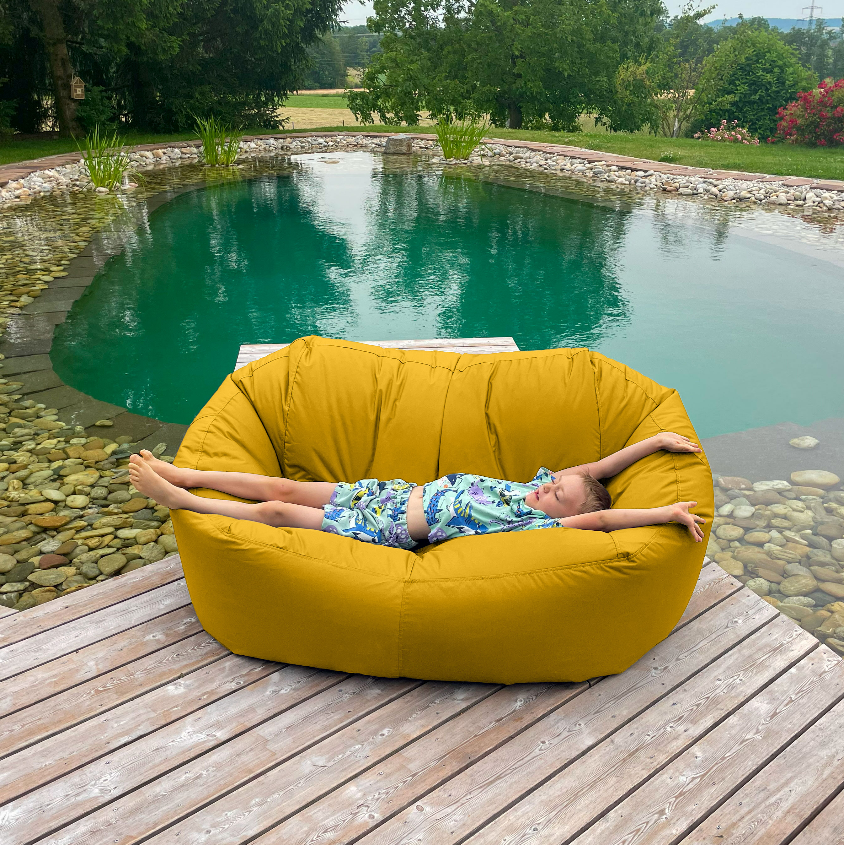 Bruni Lounge in Gelb - Indoor- und Outdoor-Sitzsack-Sofa