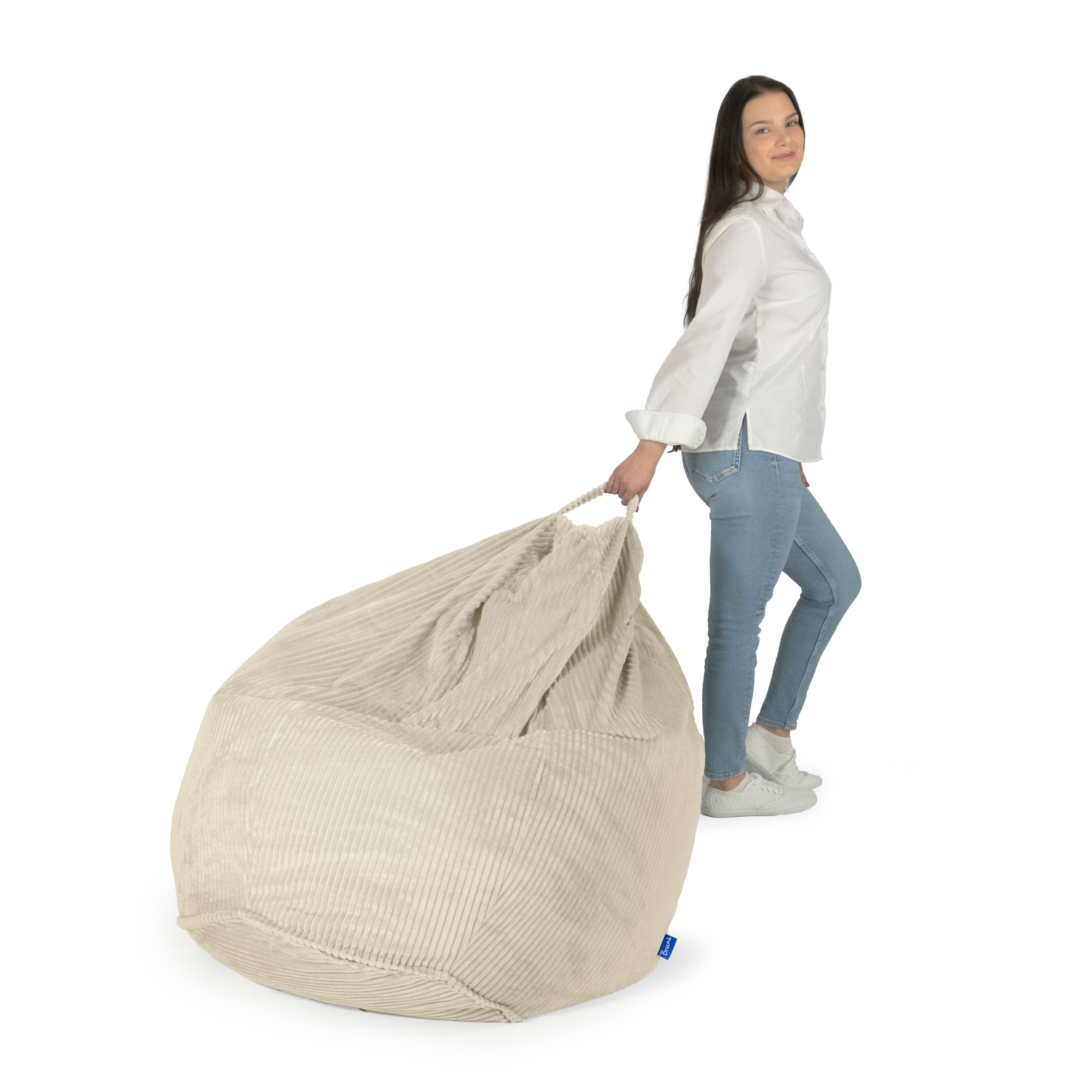 Bruni Classico Cord M in Beige - Indoor-Sitzsack