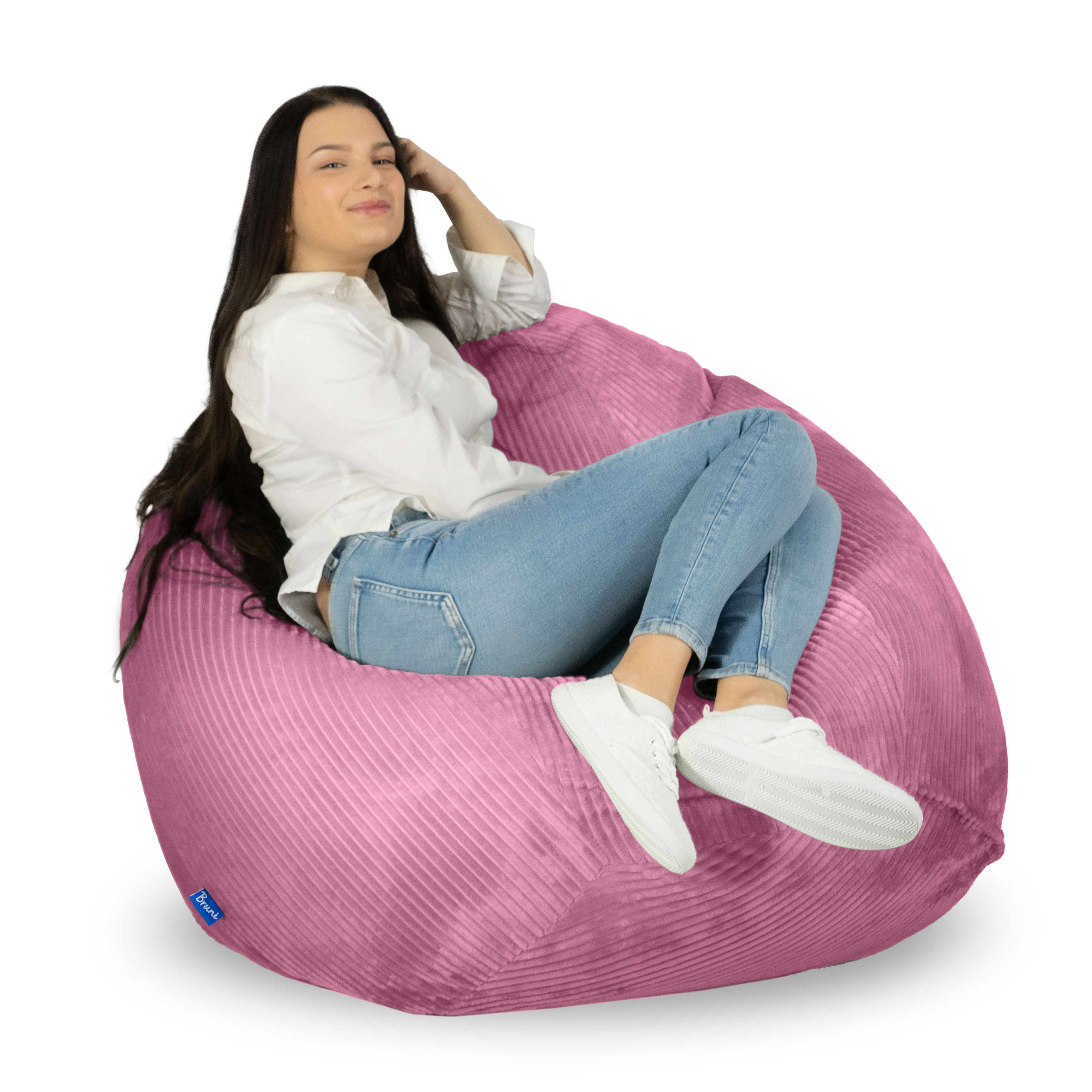Bruni Classico Cord L in Rosa - Indoor-Sitzsack