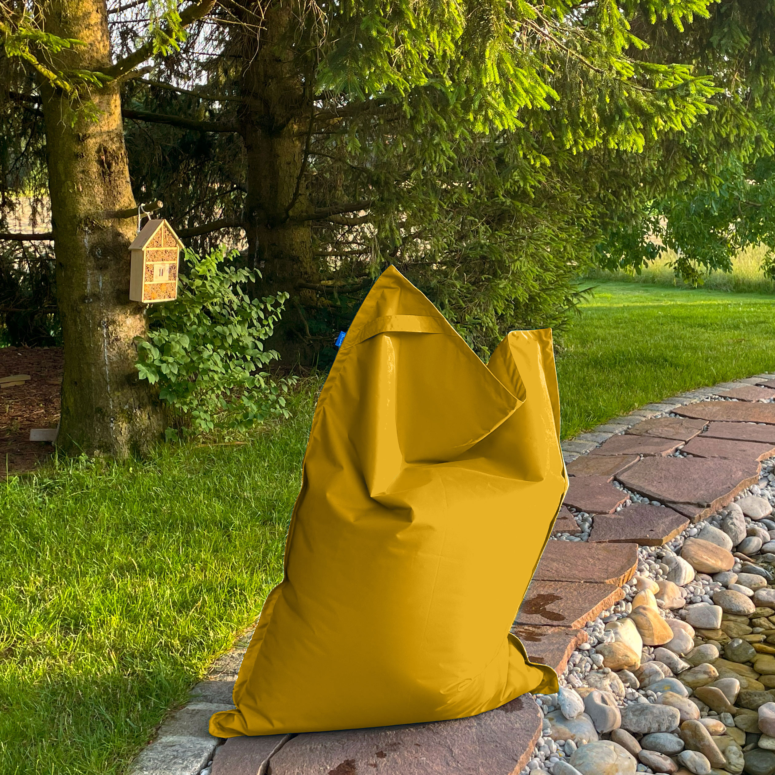 Bruni Caree Kids in Gelb - Outdoor- und Indoor-Kinder-Sitzsack