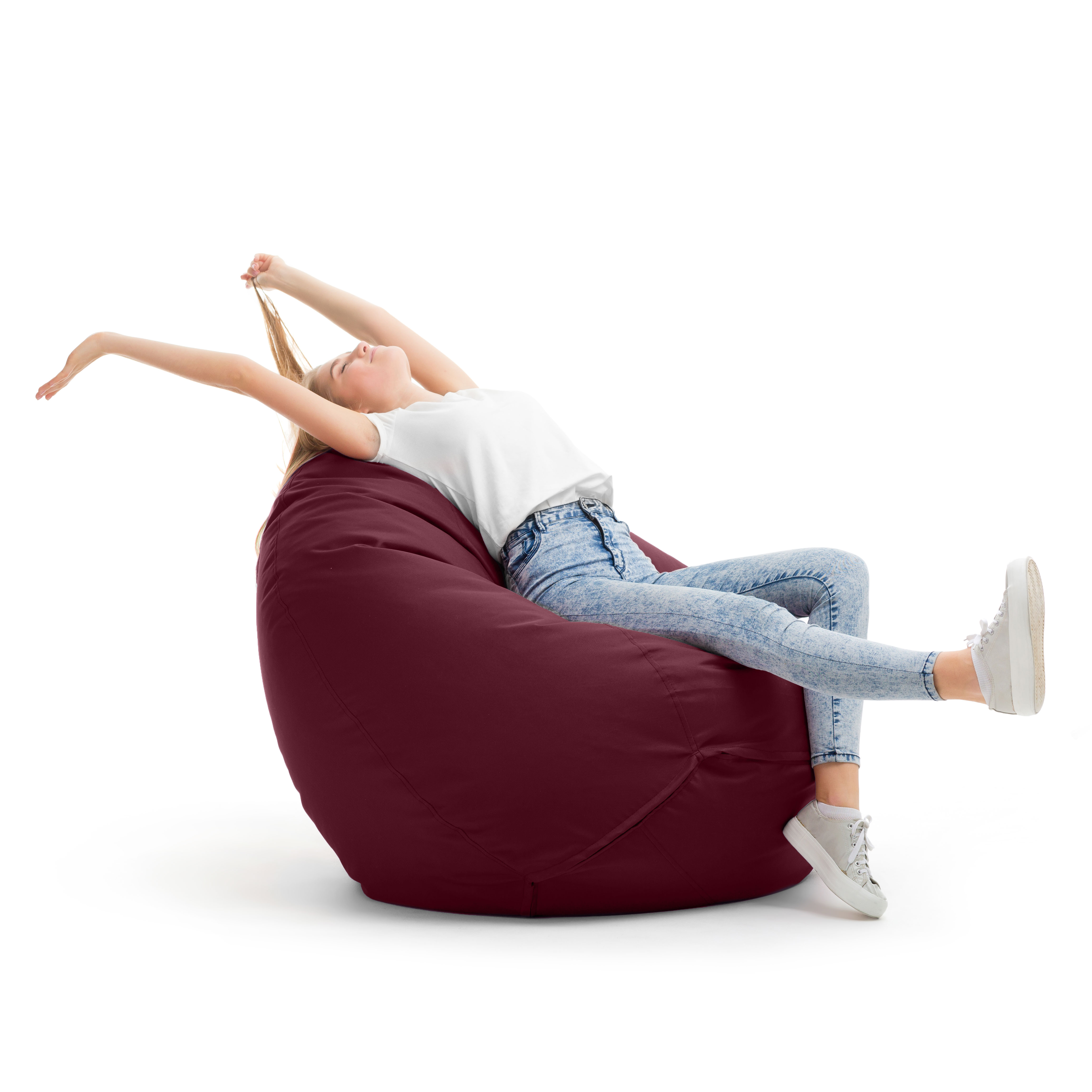 Bruni Classico Sitzsack S in Bordeaux - Indoor- und Outdoor-Bean Bag, in Deutschland gefertigt