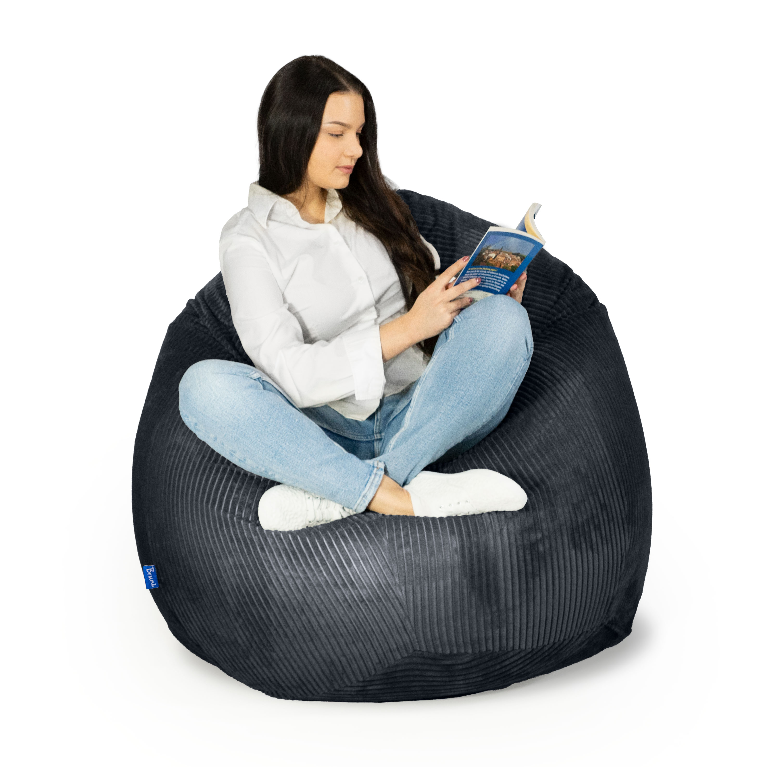 Bruni Classico Cord M in Schwarz - Indoor-Sitzsack