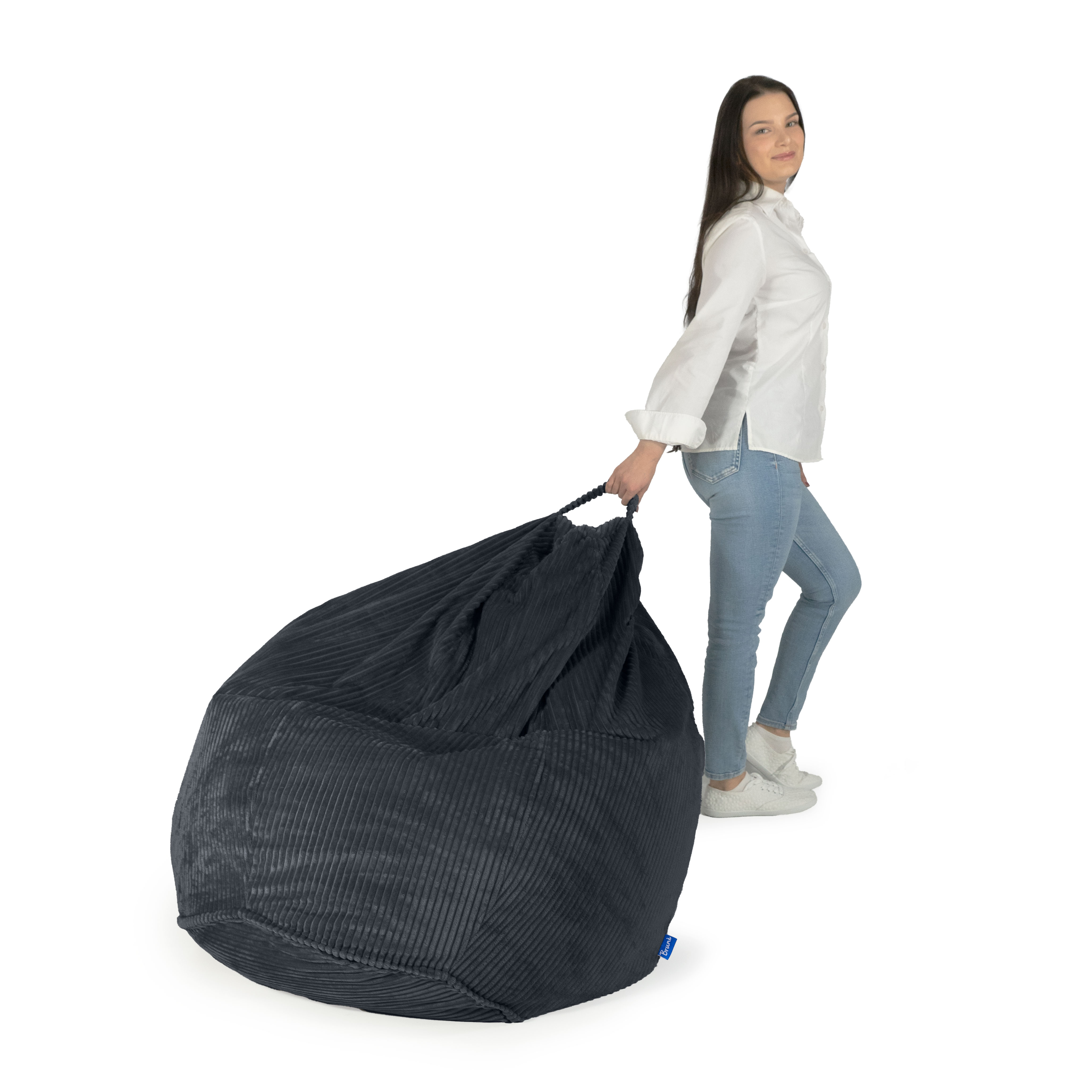 Bruni Classico Cord M in Schwarz - Indoor-Sitzsack