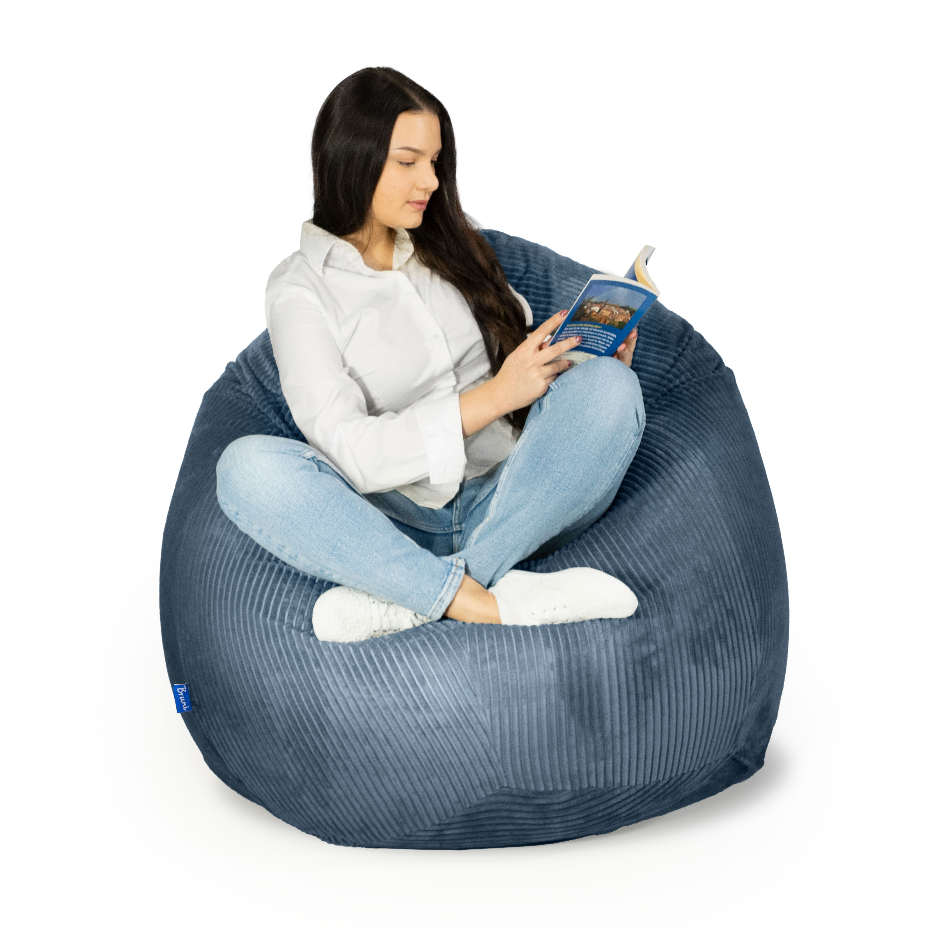 Bruni Classico Cord S in Dunkelblau - Indoor-Sitzsack