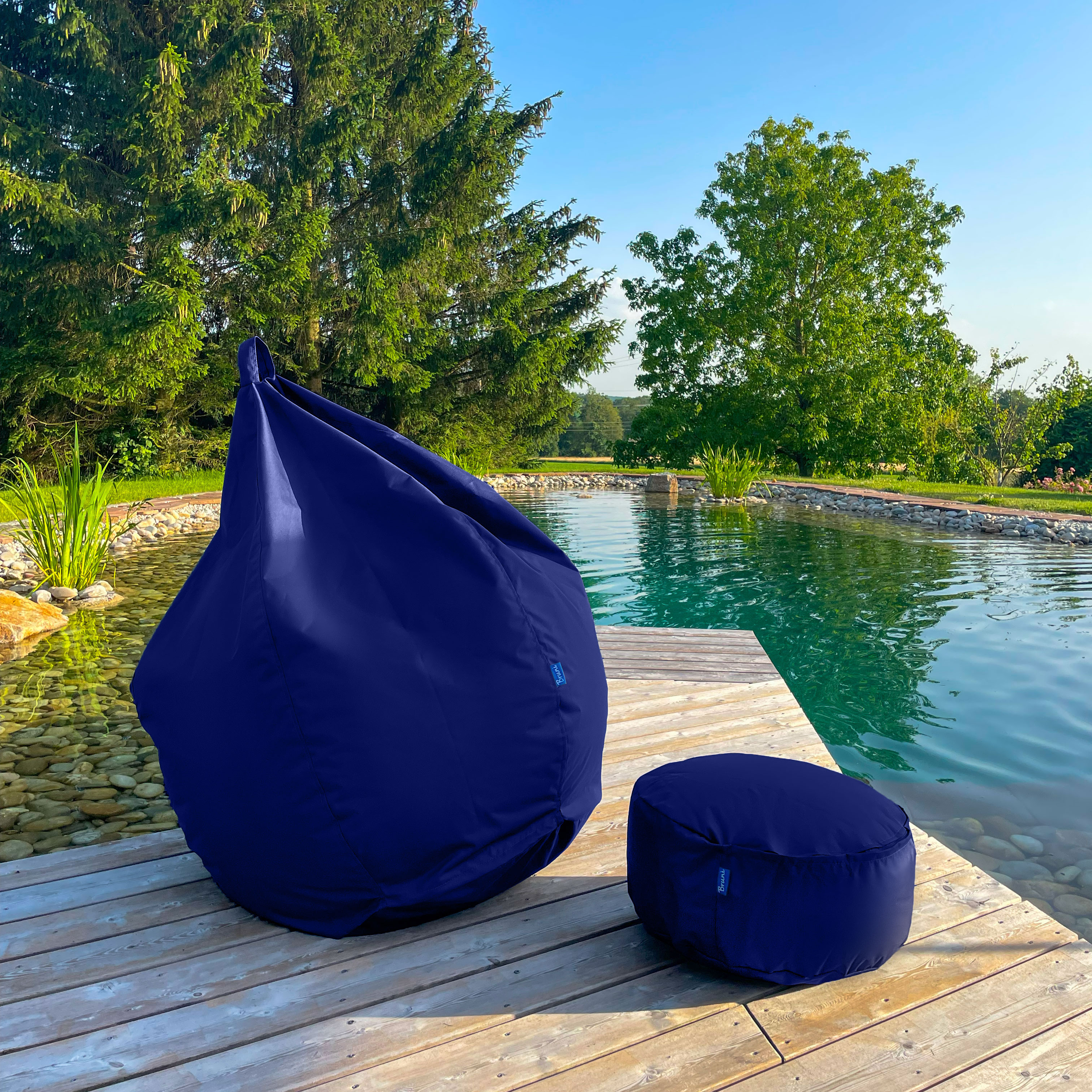 Bruni Classico Sitzsack S in Königsblau - Indoor- und Outdoor-Bean Bag, in Deutschland gefertigt