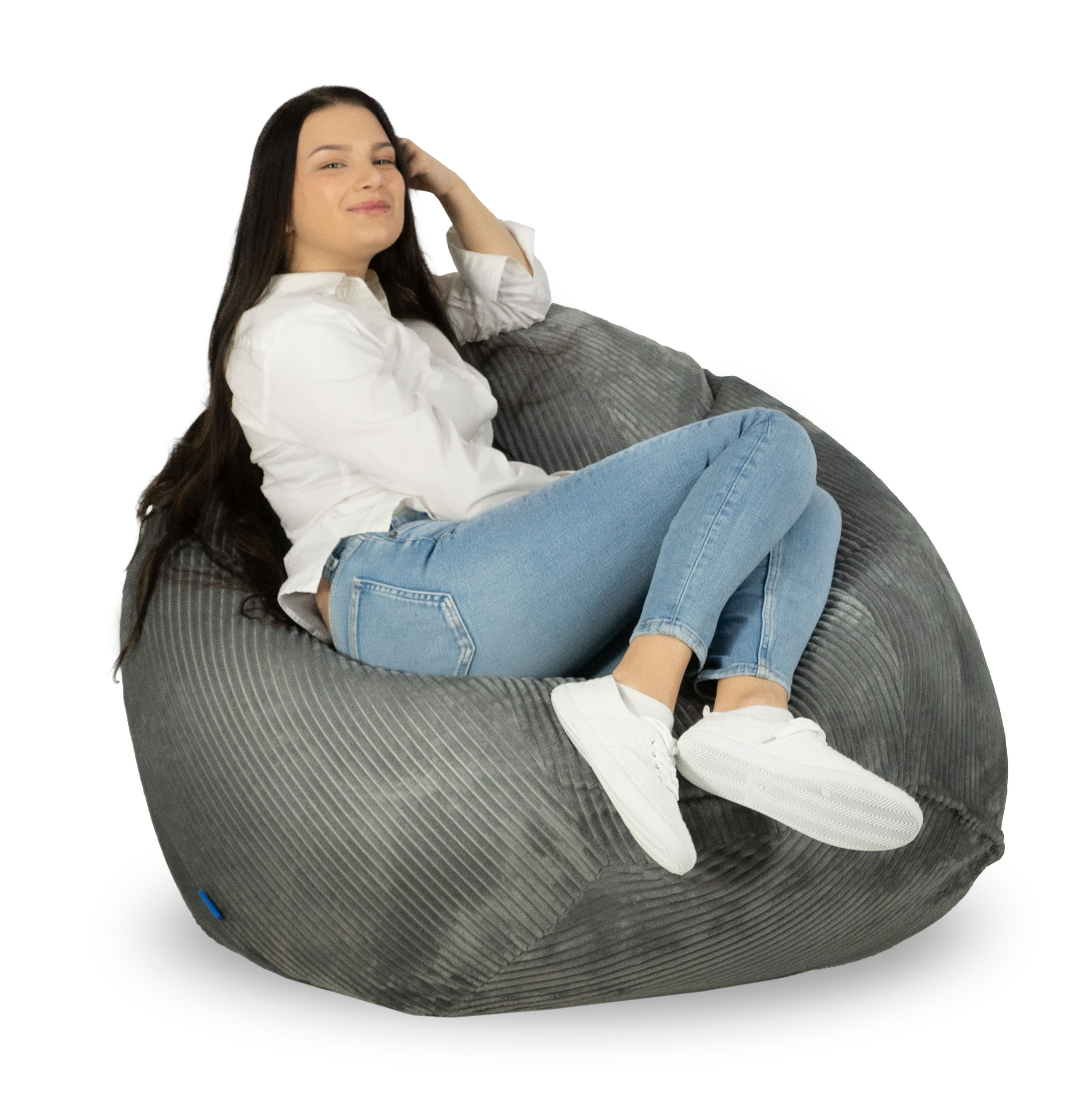 Bruni Classico Cord S in Grau - Indoor-Sitzsack