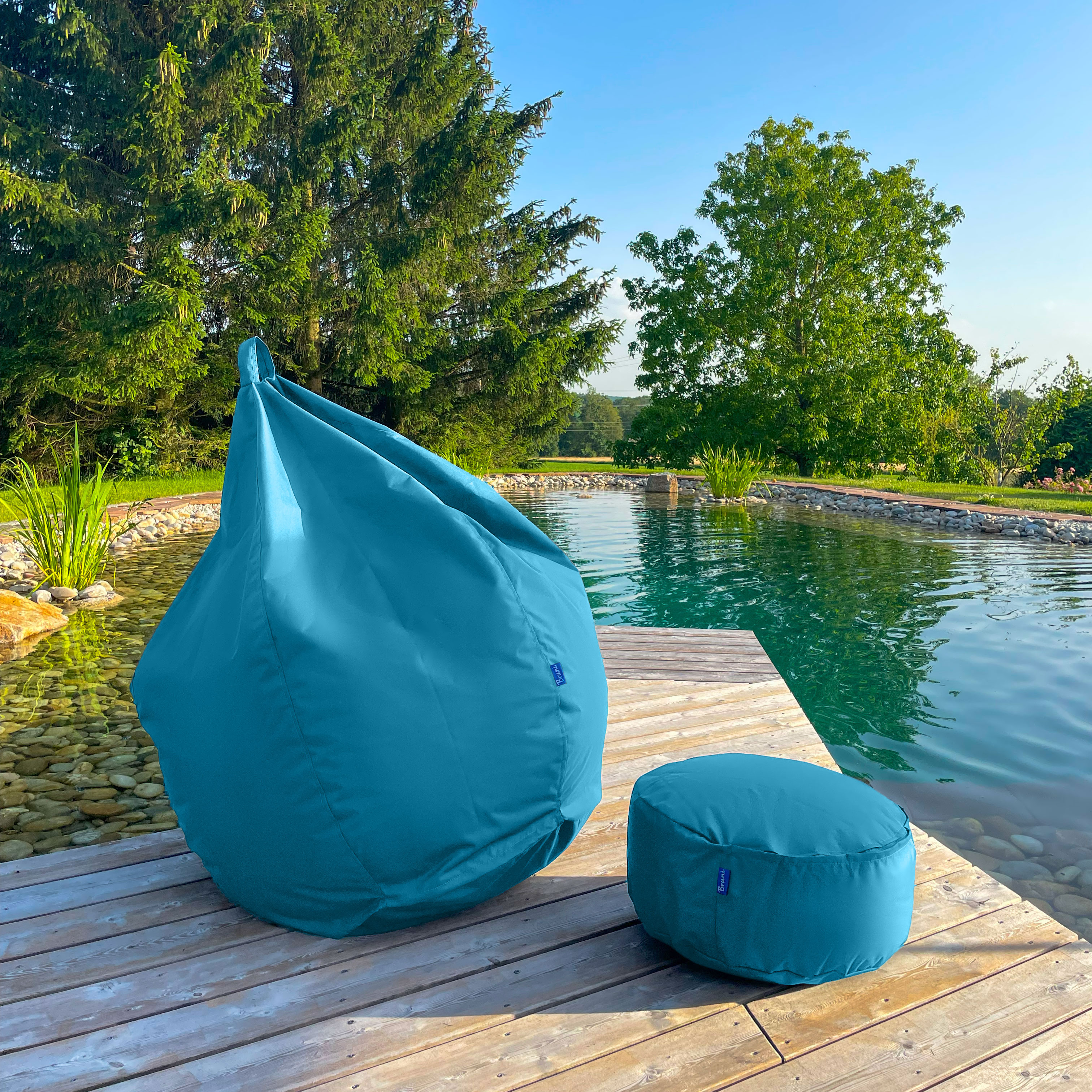 Bruni Classico Sitzsack L in Lichtblau - Indoor- und Outdoor-Bean Bag, in Deutschland gefertigt