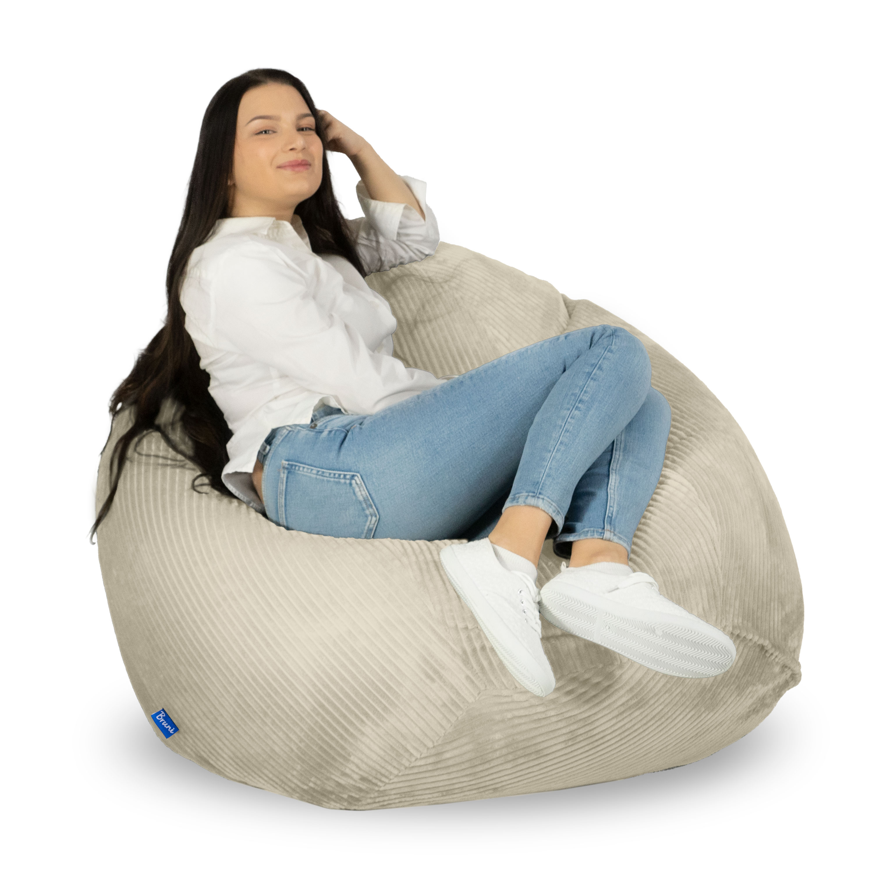 Bruni Classico Cord M in Beige - Indoor-Sitzsack