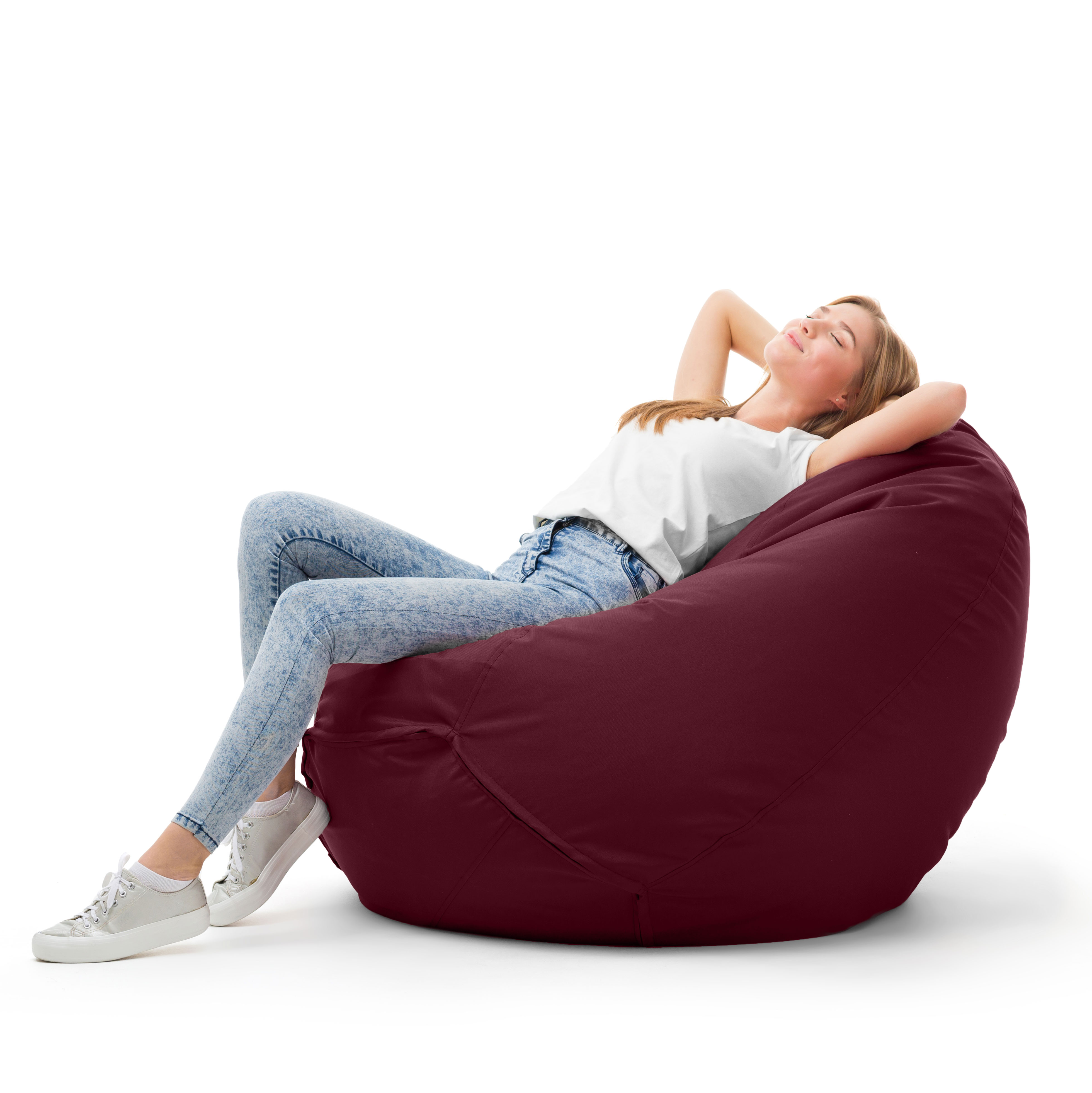 Bruni Classico Sitzsack S in Bordeaux - Indoor- und Outdoor-Bean Bag, in Deutschland gefertigt