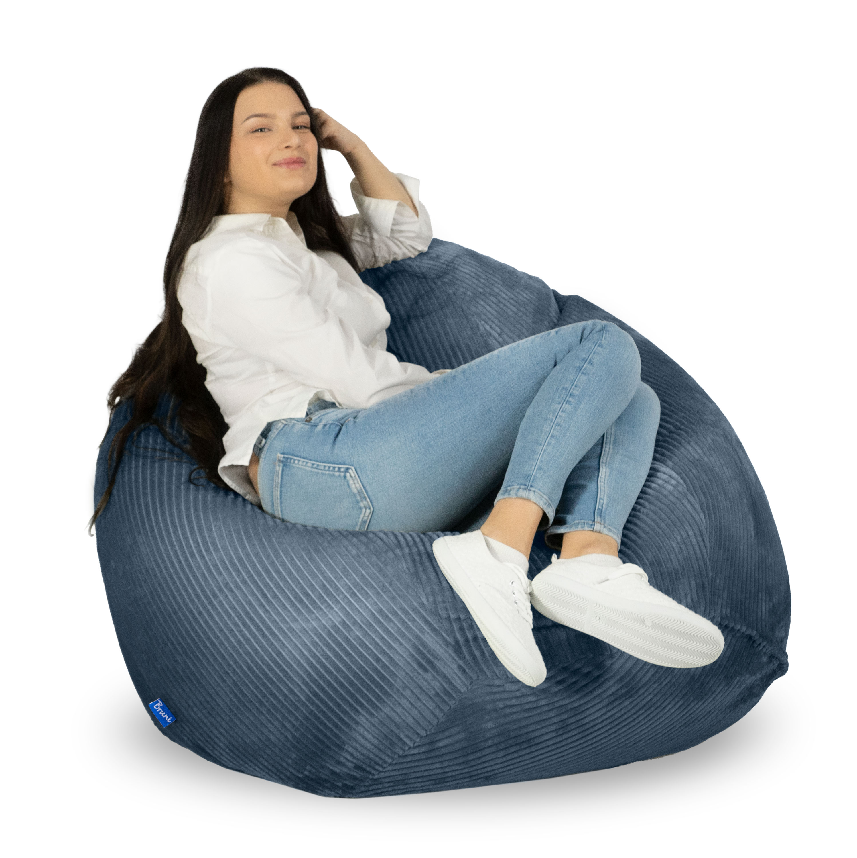 Bruni Classico Cord S in Dunkelblau - Indoor-Sitzsack