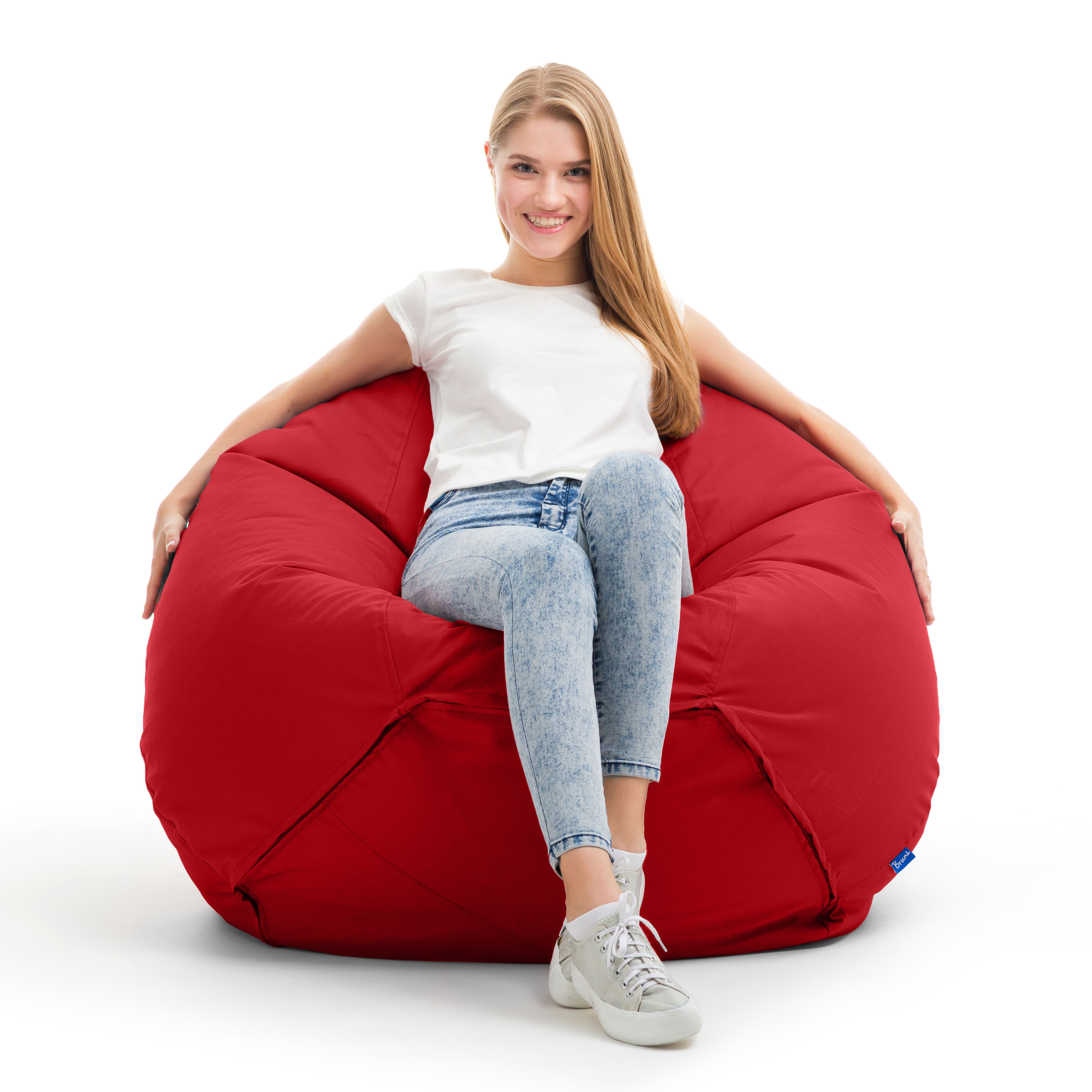 Bruni Classico Sitzsack L in Rot - Indoor- und Outdoor-Bean Bag, in Deutschland gefertigt