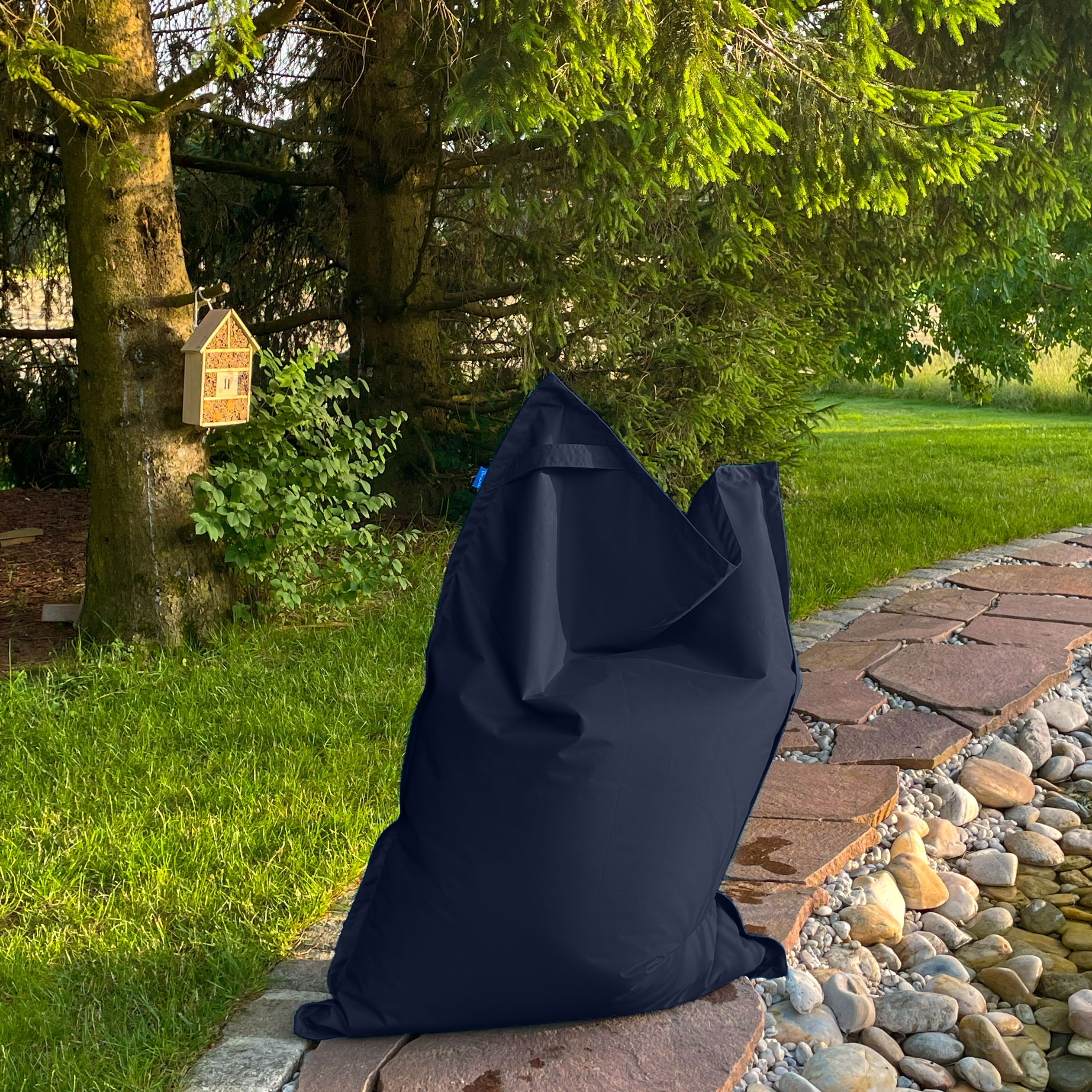 Bruni Caree Kids in Blaugrau - Outdoor- und Indoor-Kinder-Sitzsack