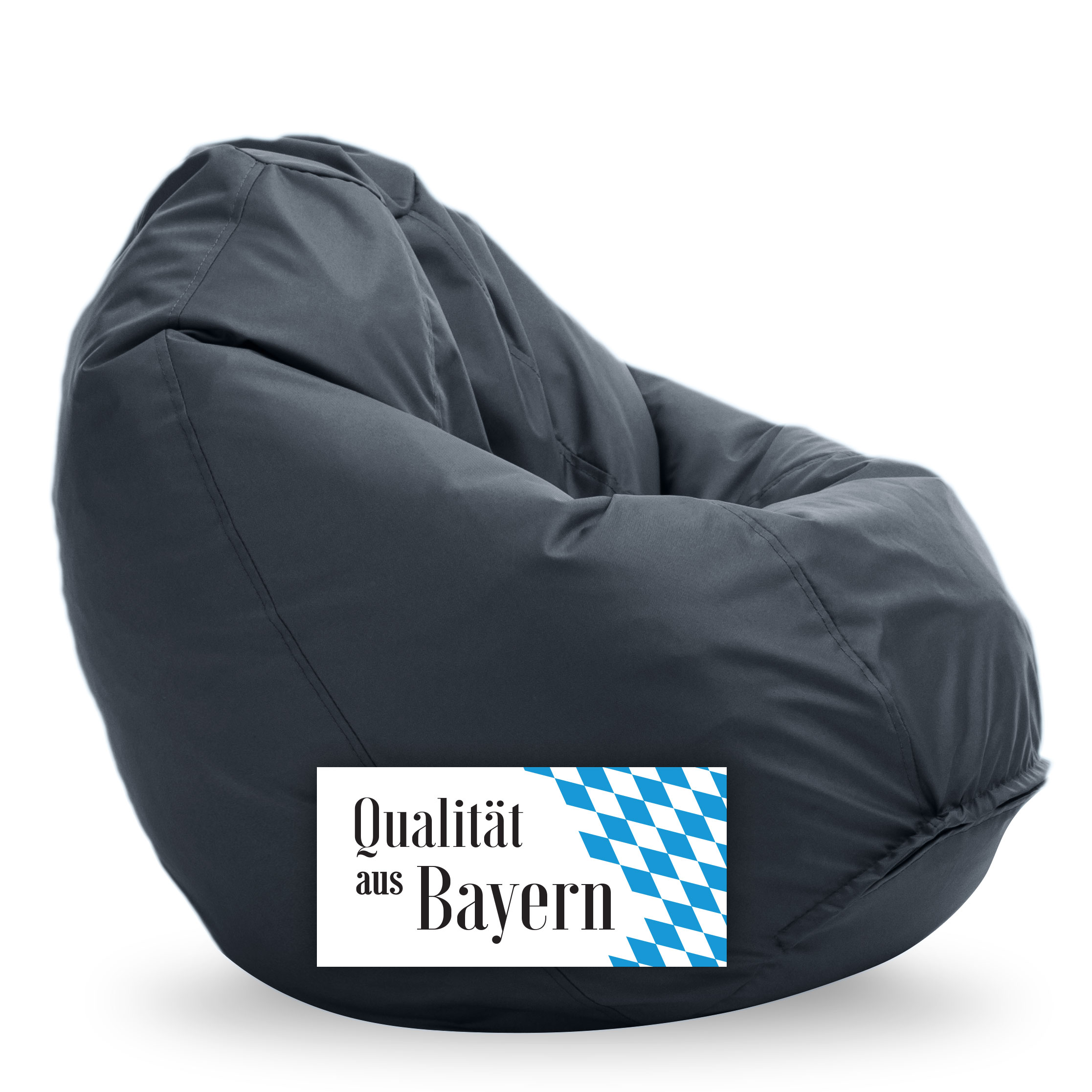 Bruni Classico Sitzsack L in Grau - Indoor- und Outdoor-Bean Bag, in Deutschland gefertigt