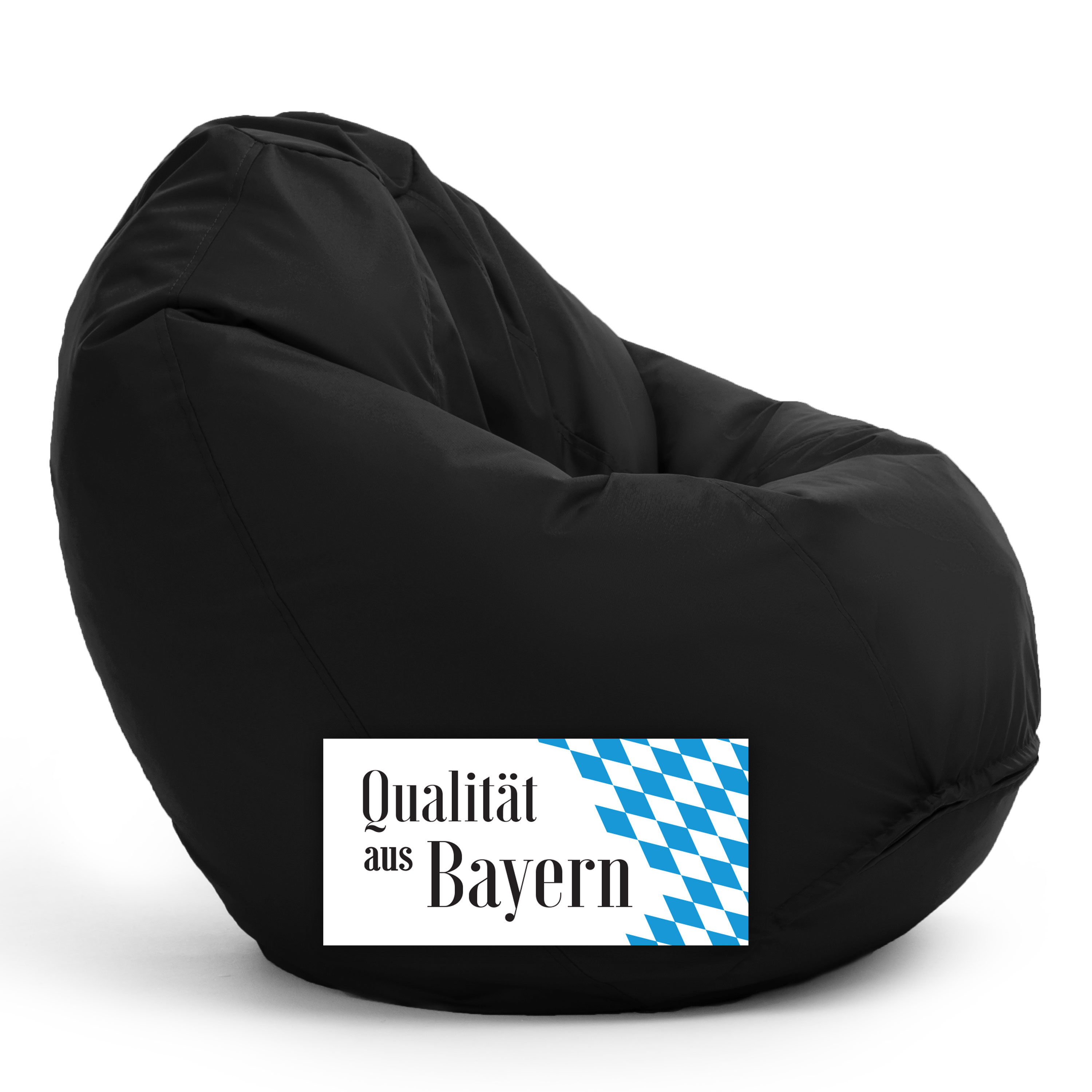 Bruni Classico Sitzsack S in Schwarz - Indoor- und Outdoor-Bean Bag, in Deutschland gefertigt