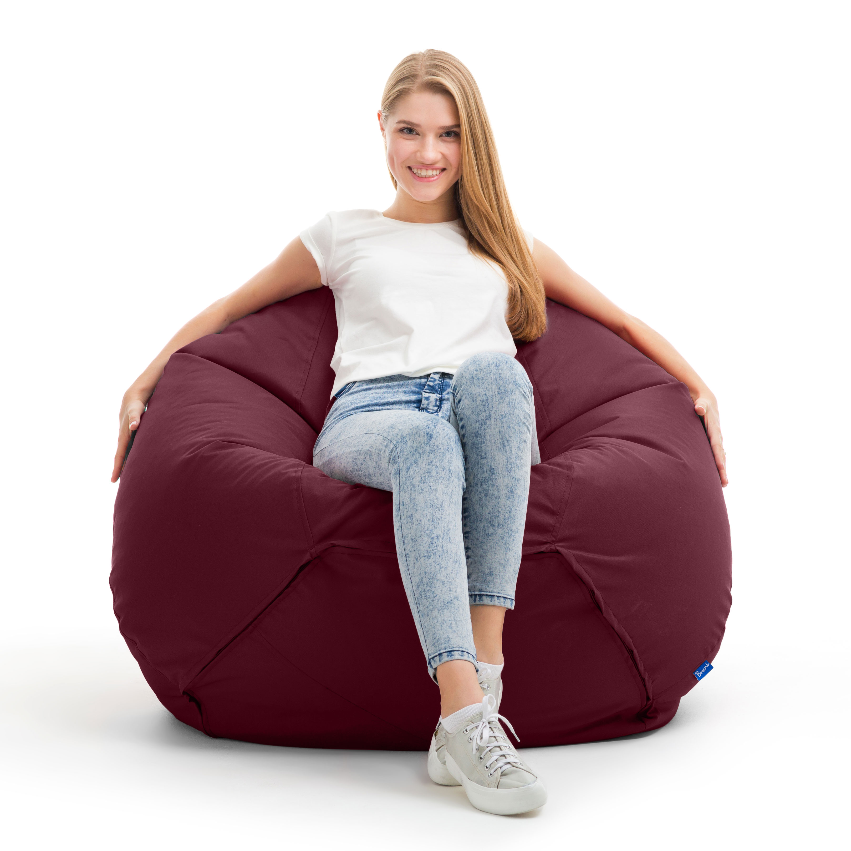 Bruni Classico Sitzsack S in Bordeaux - Indoor- und Outdoor-Bean Bag, in Deutschland gefertigt