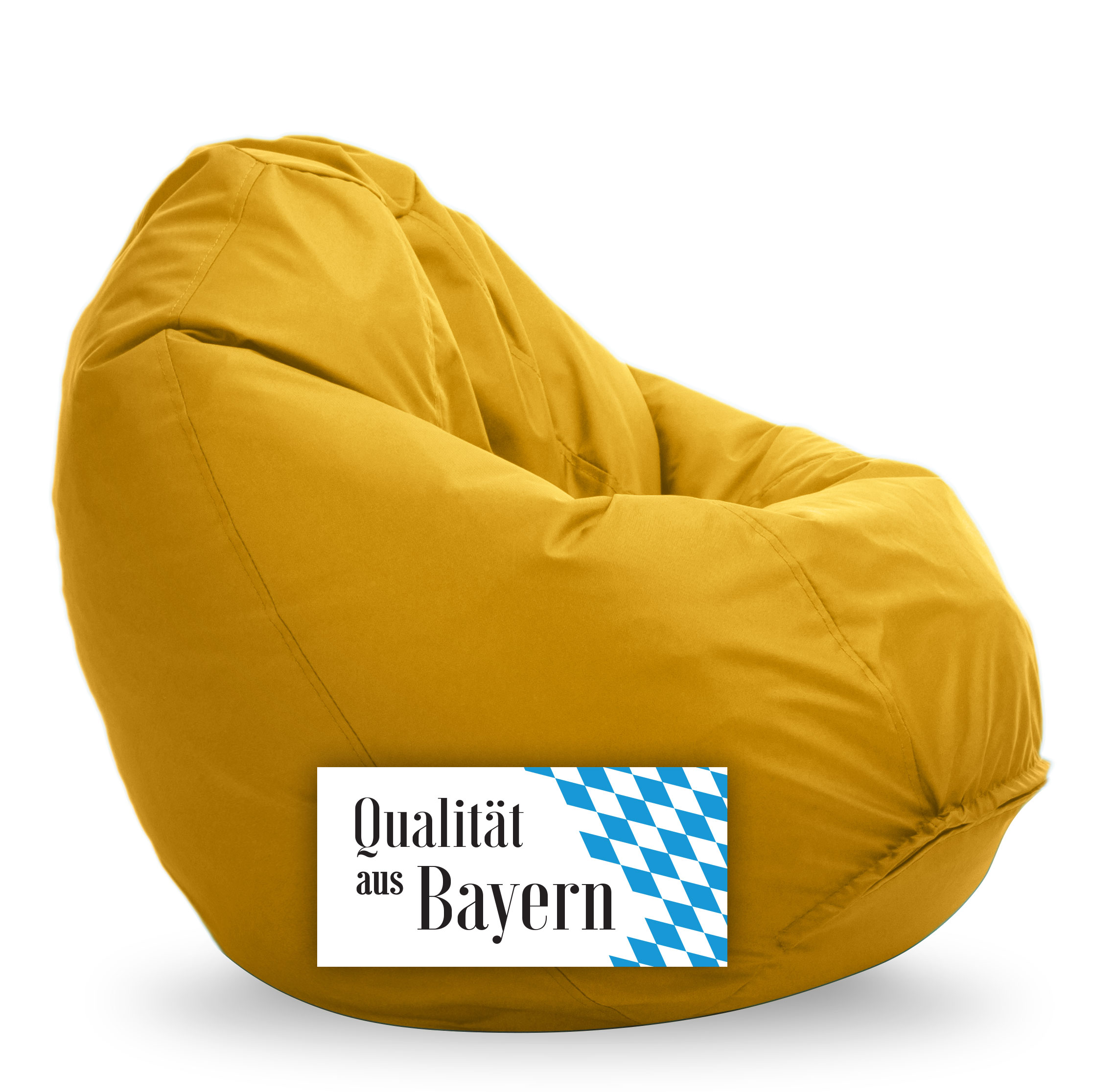 Bruni Classico Sitzsack L in Gelb - Indoor- und Outdoor-Bean Bag, in Deutschland gefertigt