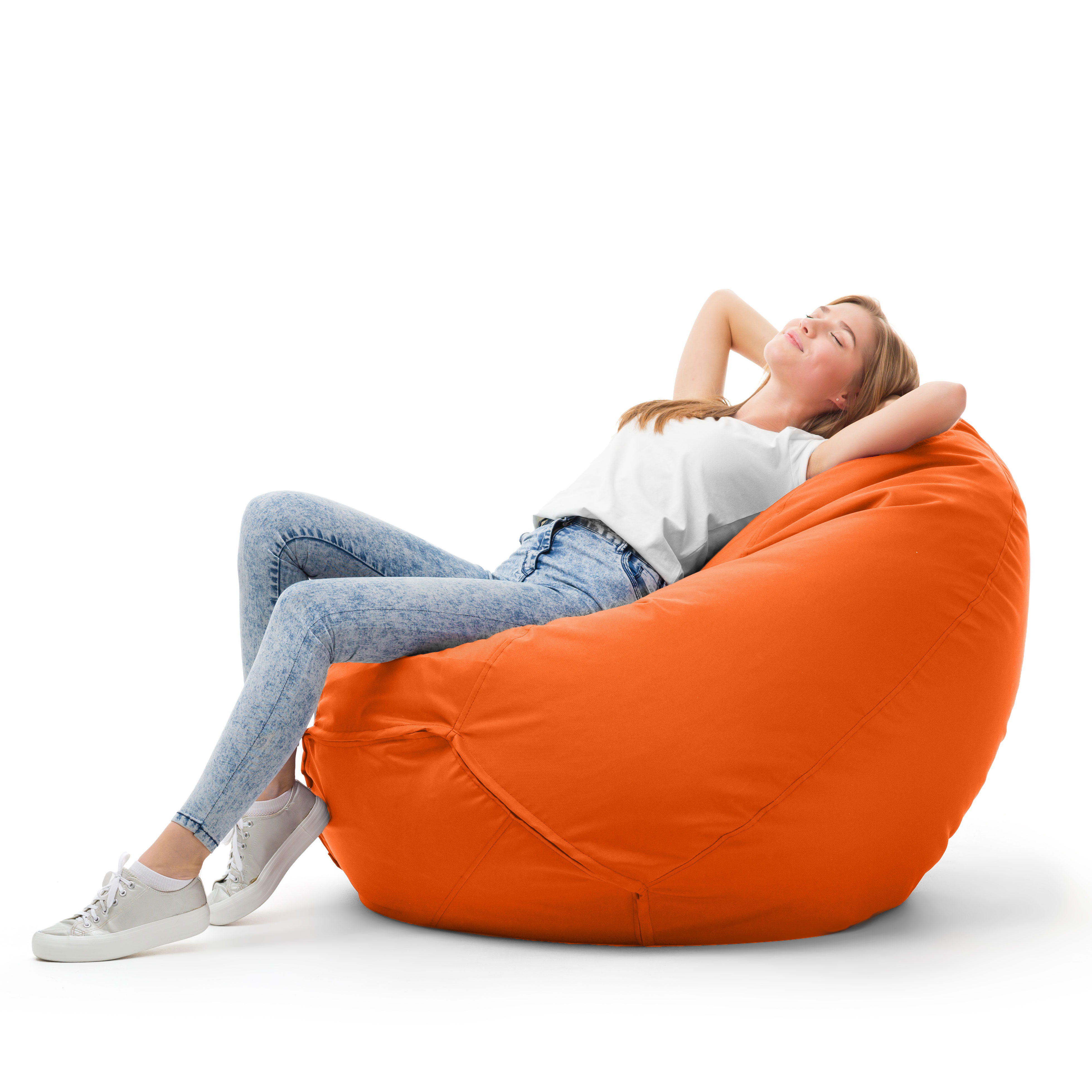 Bruni Classico Sitzsack M in Orange - Indoor- und Outdoor-Bean Bag, in Deutschland gefertigt