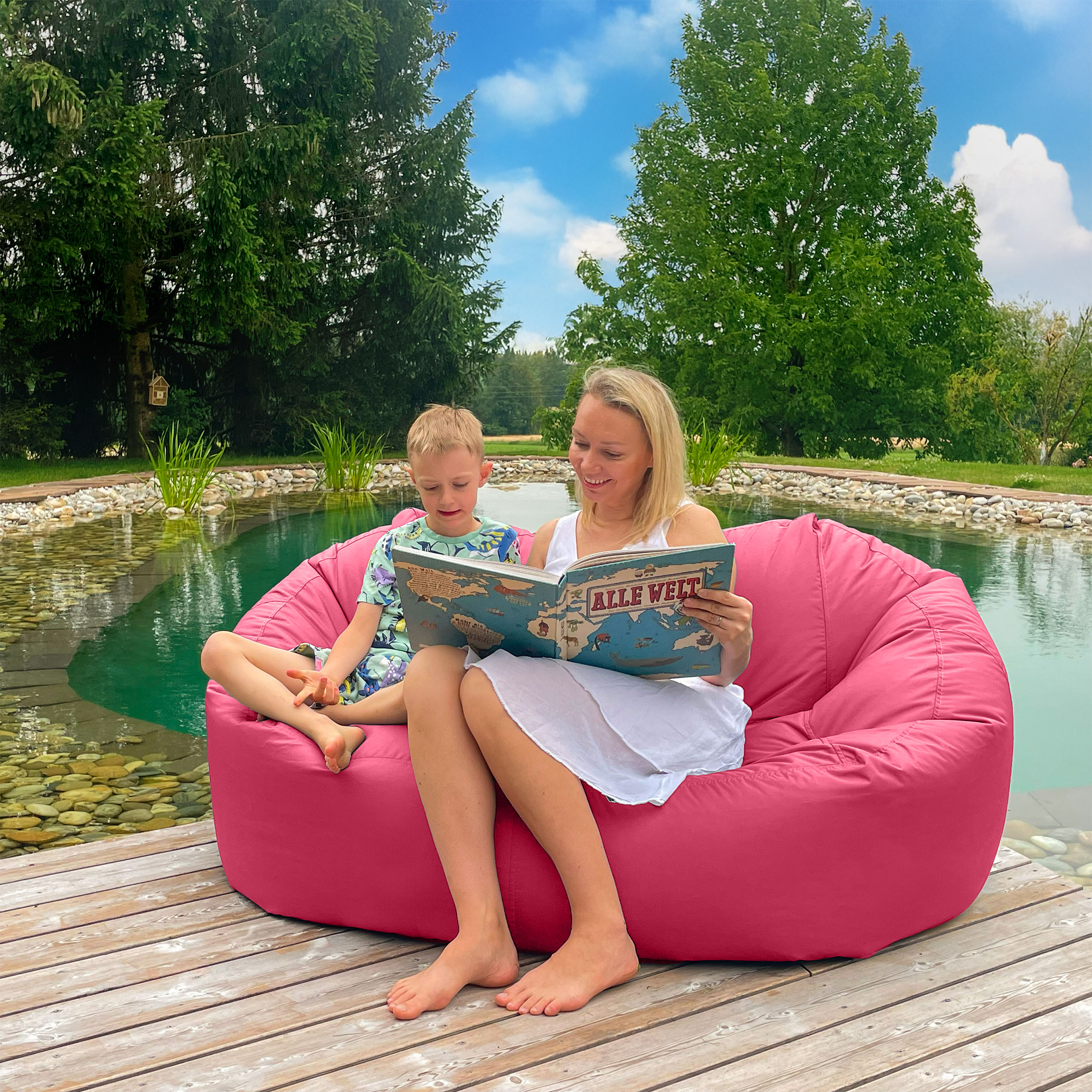 Bruni Lounge in Pink - Indoor- und Outdoor-Sitzsack-Sofa