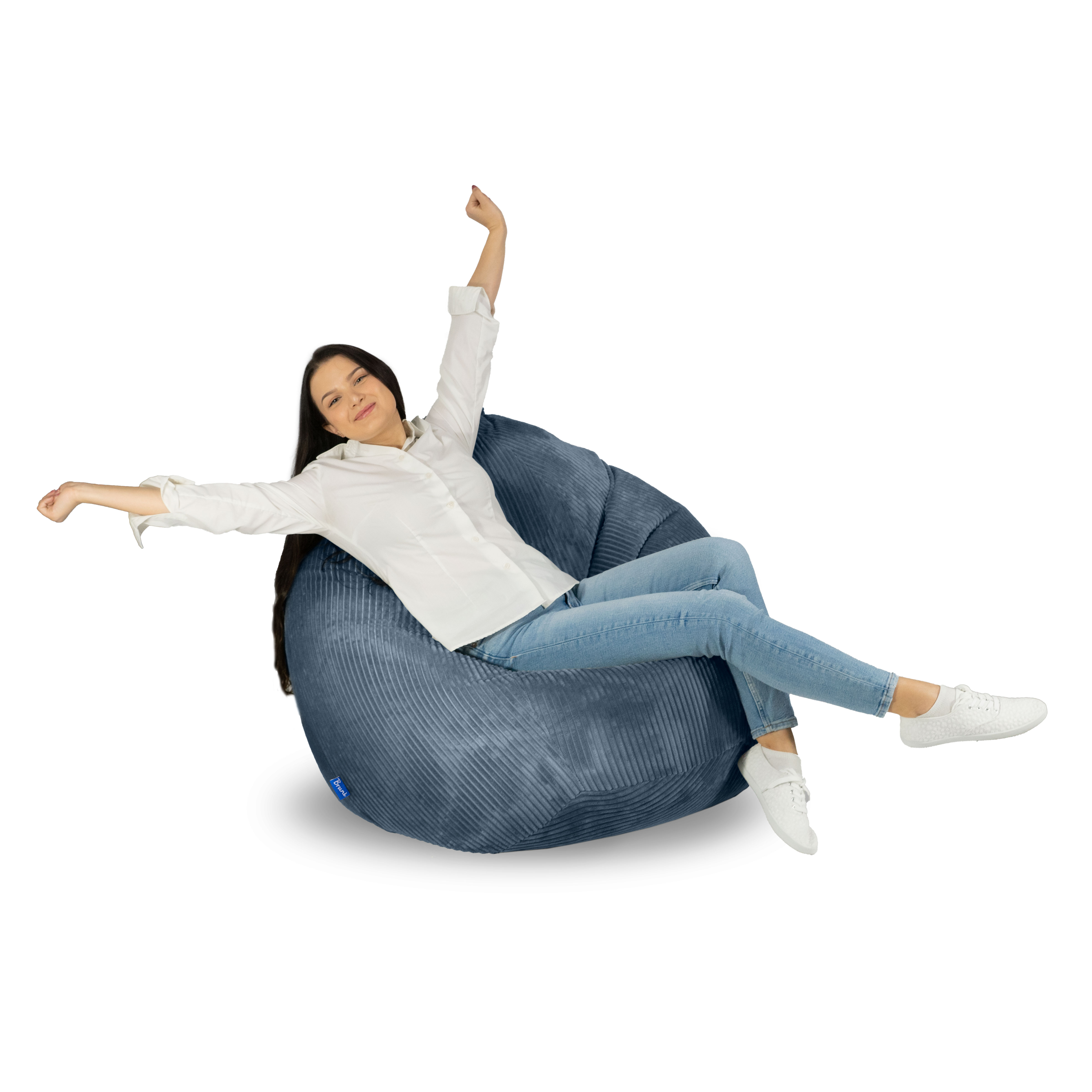 Bruni Classico Cord S in Dunkelblau - Indoor-Sitzsack