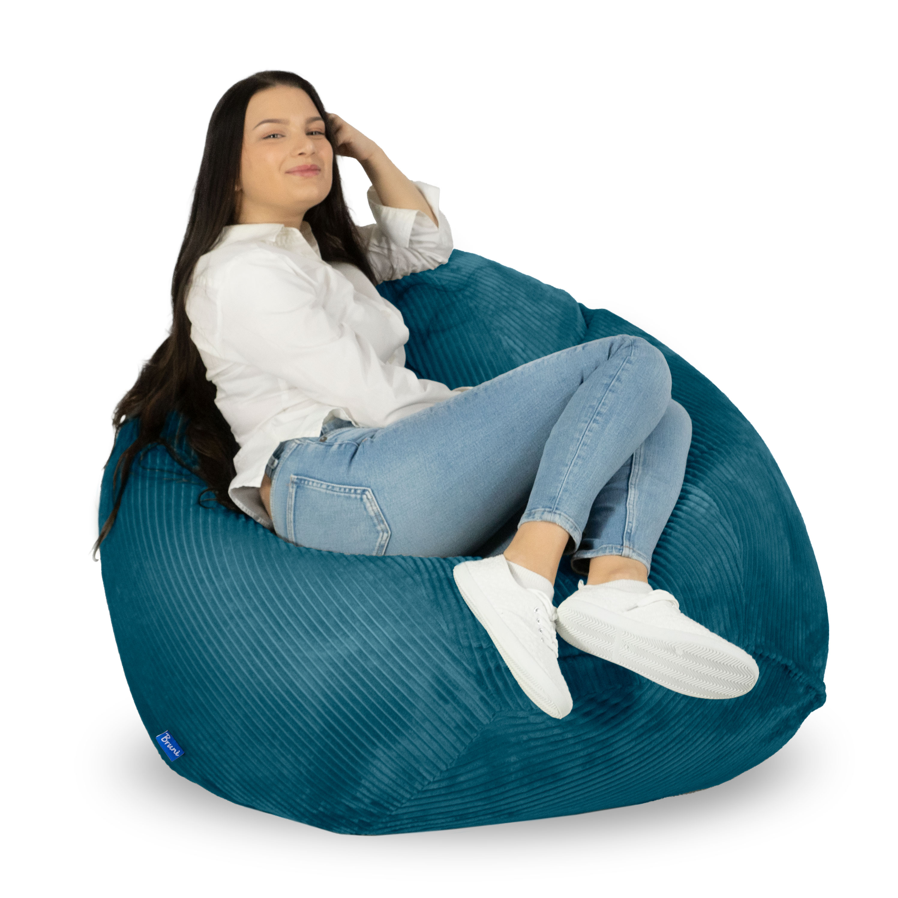 Bruni Classico Cord L in Petrol - Indoor-Sitzsack