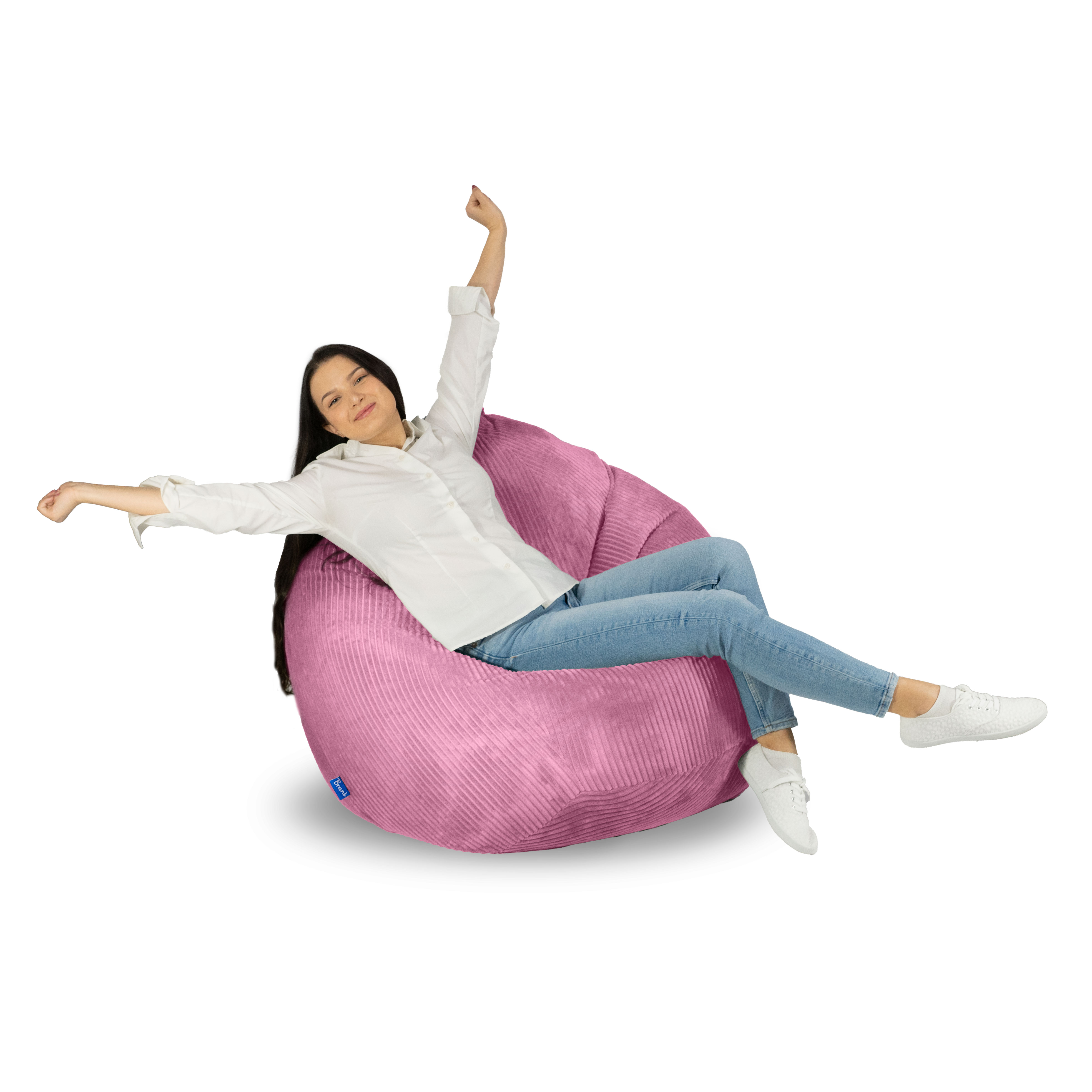 Bruni Classico Cord L in Rosa - Indoor-Sitzsack