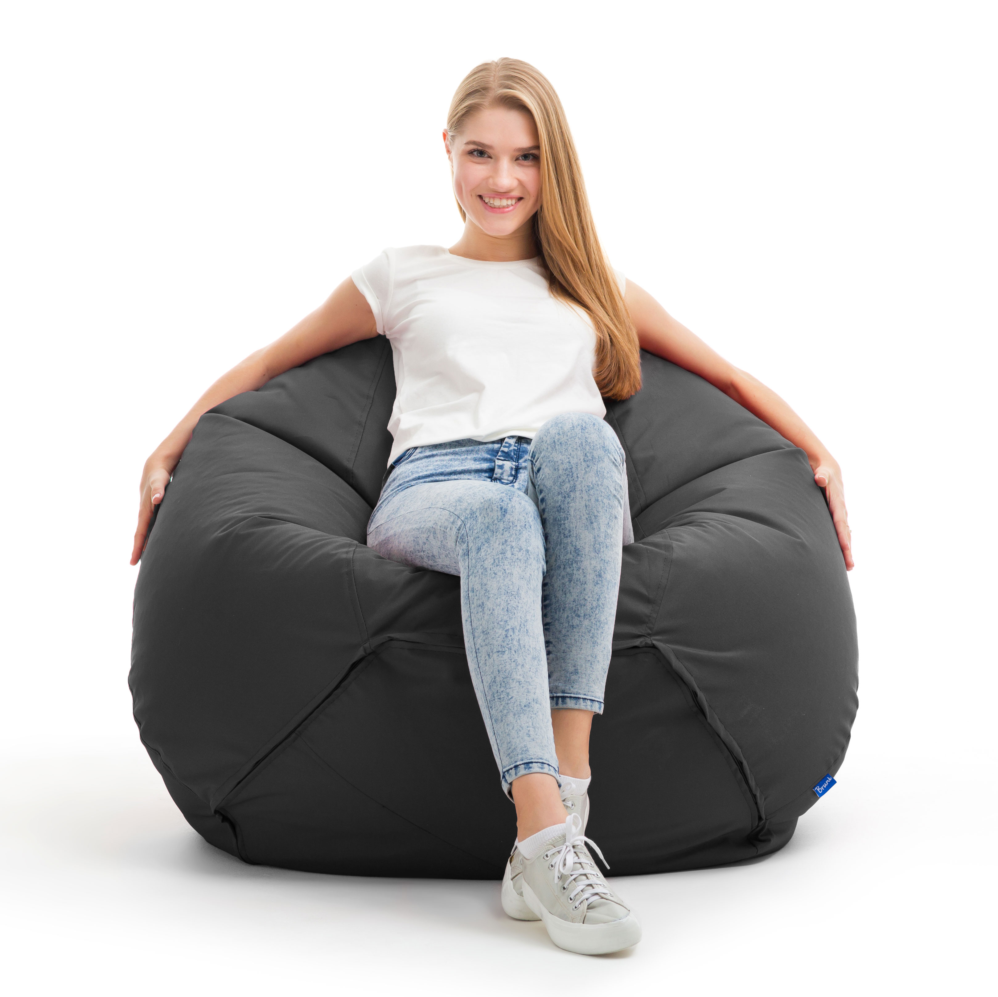 Bruni Classico Sitzsack M in Grau - Indoor- und Outdoor-Bean Bag, in Deutschland gefertigt