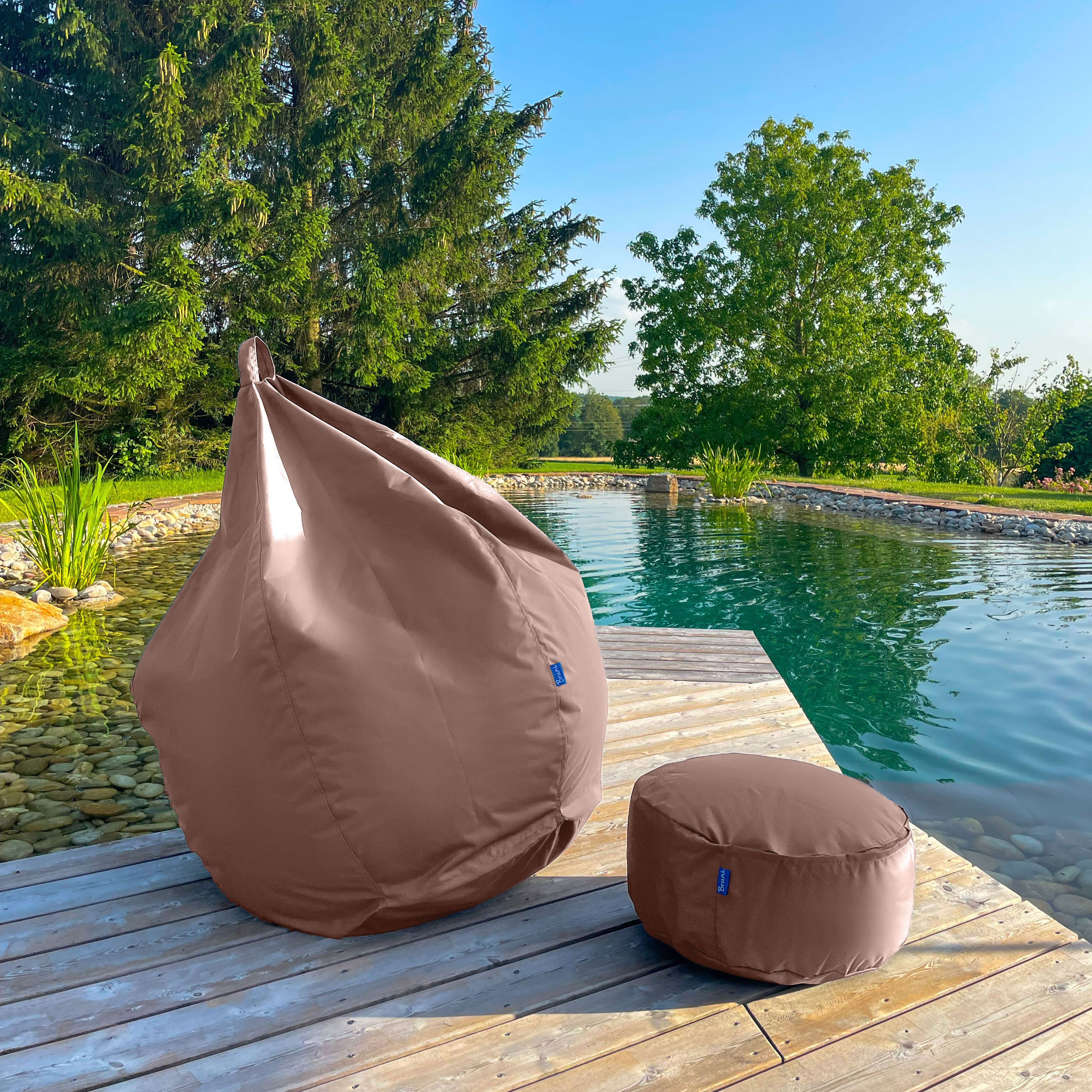 Bruni Classico Sitzsack S in Hellbraun - Indoor- und Outdoor-Bean Bag, in Deutschland gefertigt