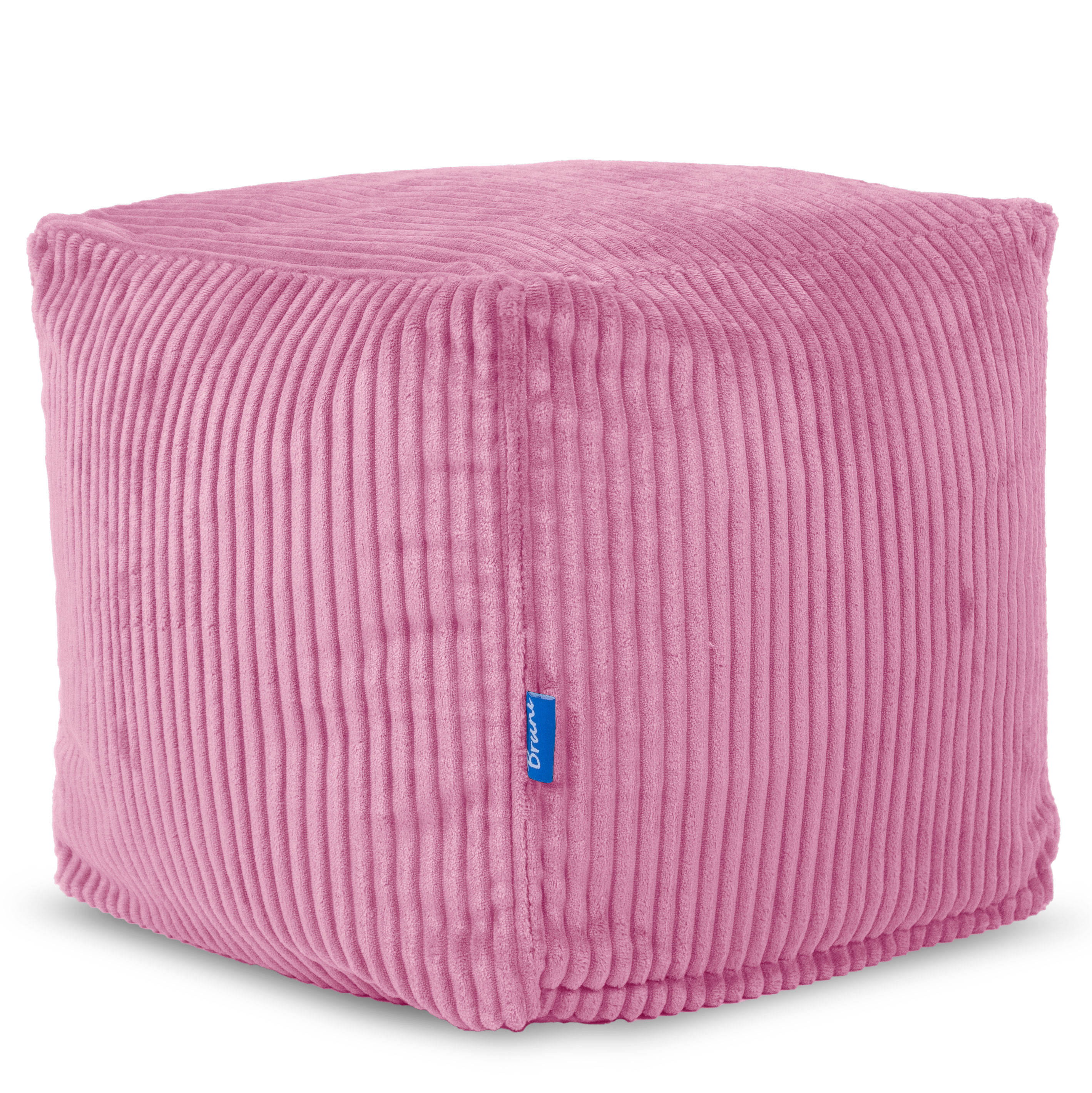 Bruni Cubo Cord in Rosa - Indoor-Sitzwürfel