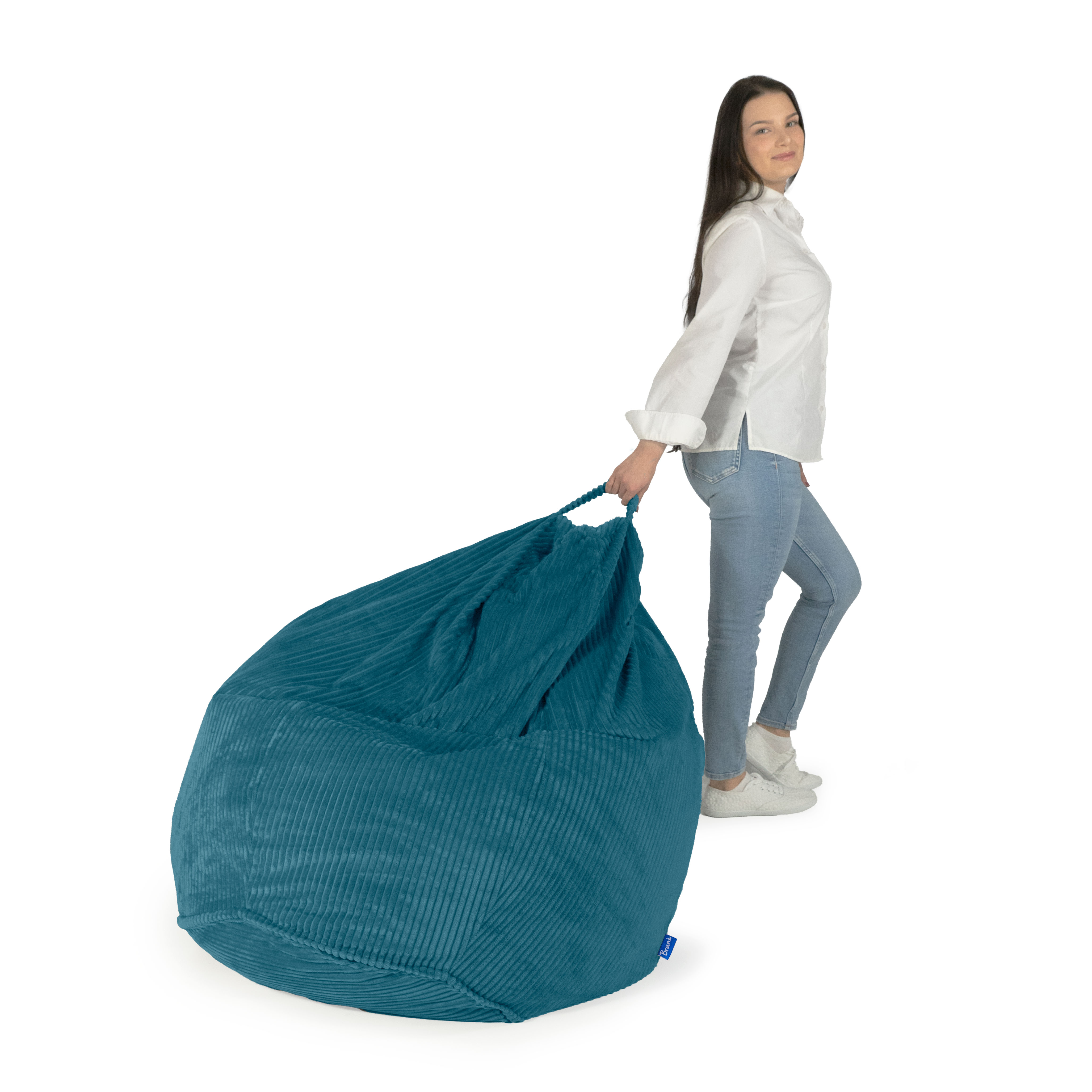 Bruni Classico Cord L in Petrol - Indoor-Sitzsack