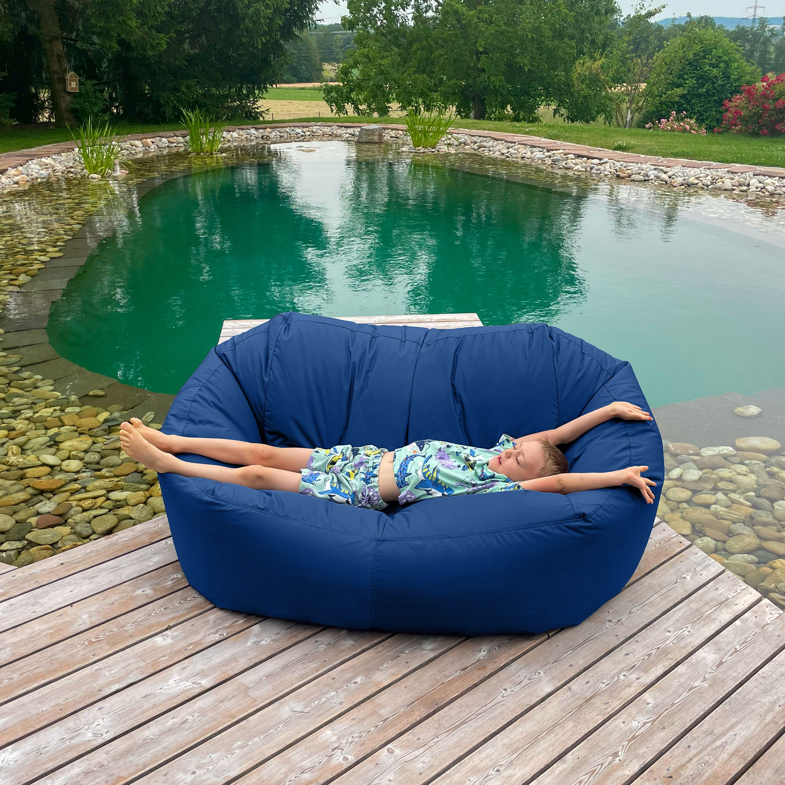 Bruni Lounge in Königsblau - Indoor- und Outdoor-Sitzsack-Sofa